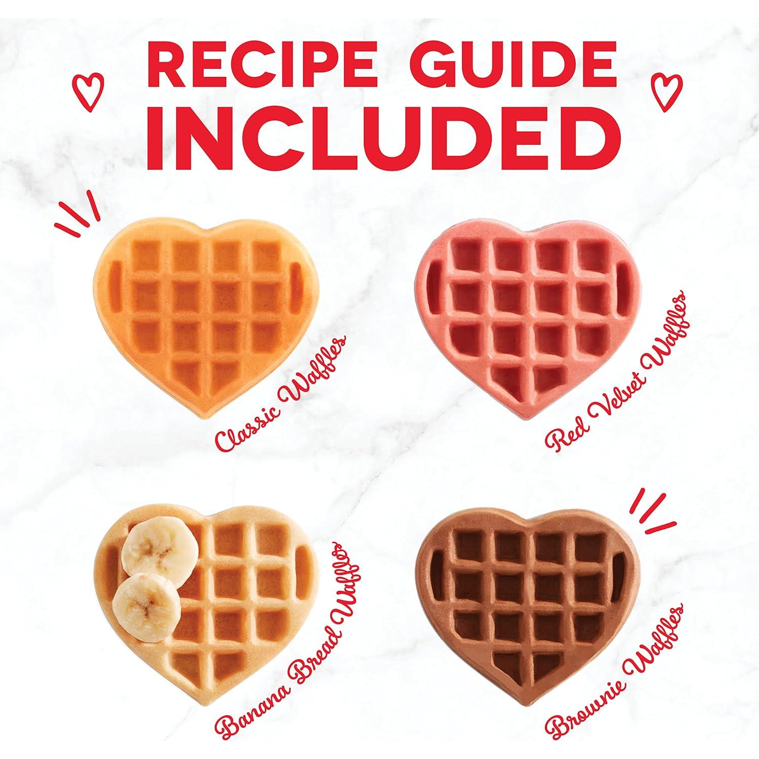 DASH Mini Waffle Maker 6 Corazones 7,62 cm Antiadherente