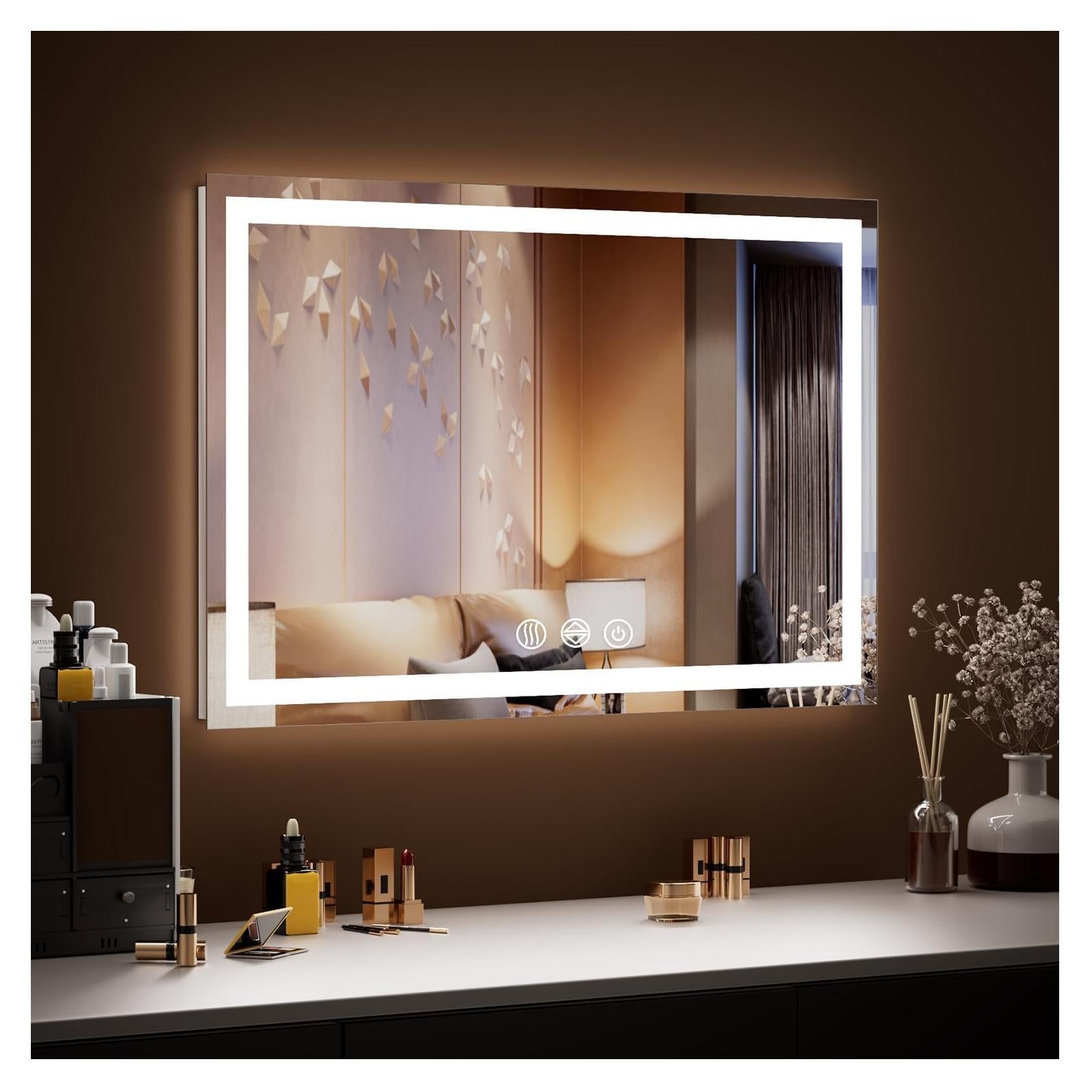 Espejo de Baño LED WISSMIELS 121,9x81,3 cm Táctil Dimmable