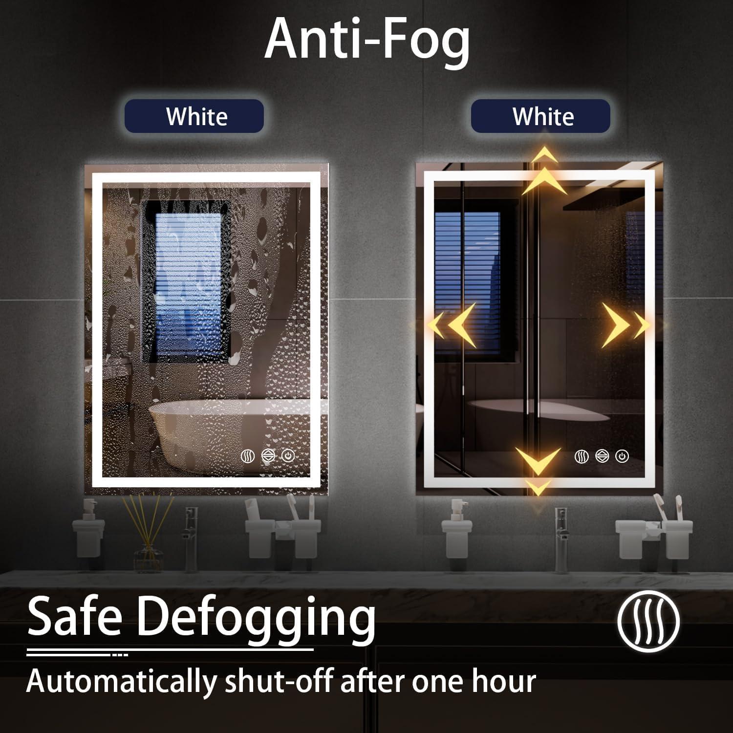 Espejo de Baño LED WISSMIELS 121,9x81,3 cm Táctil Dimmable