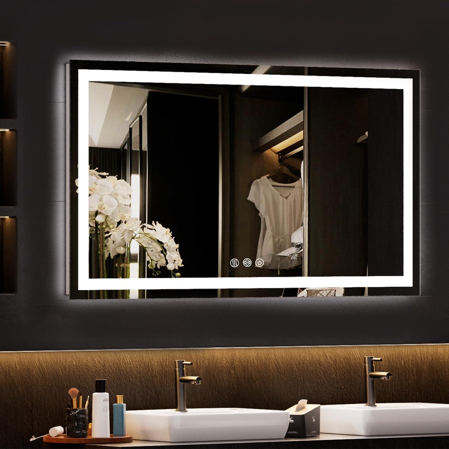 Espejo de Baño LED WISSMIELS 121,9x81,3 cm Táctil Dimmable