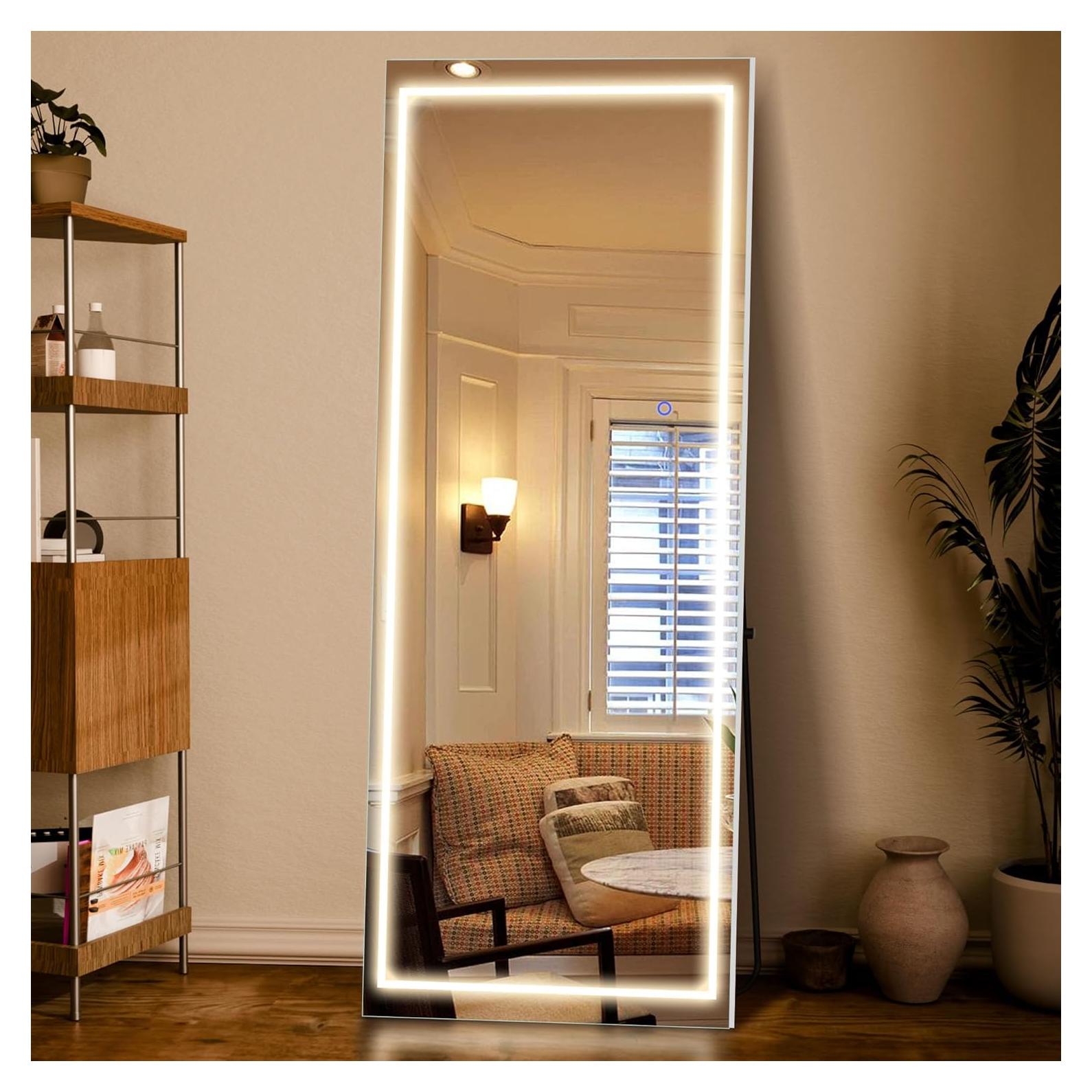 Espejo LED de Cuerpo Entero GlasFlength 160x50.8cm Plata