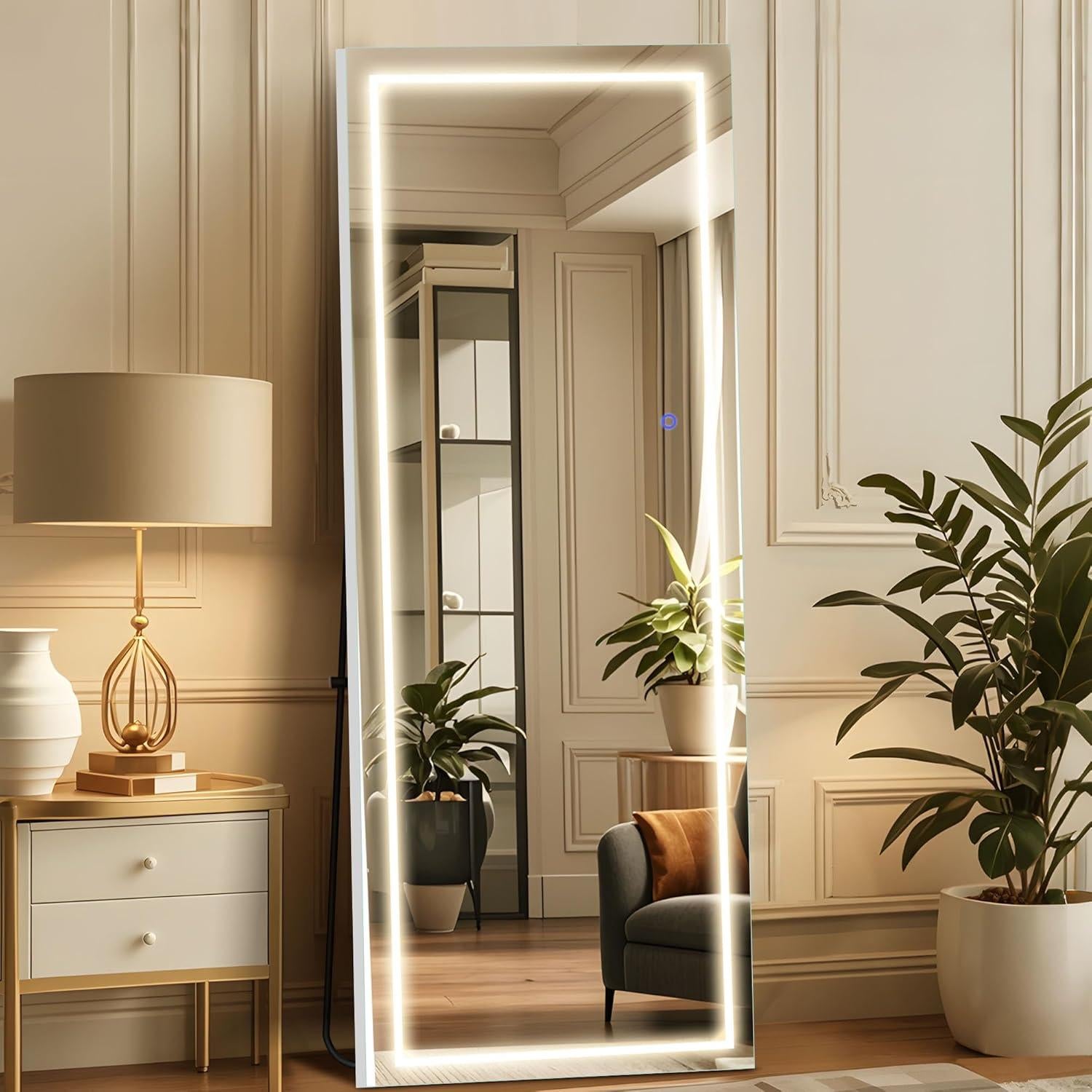 Espejo LED de Cuerpo Entero GlasFlength 160x50.8cm Plata