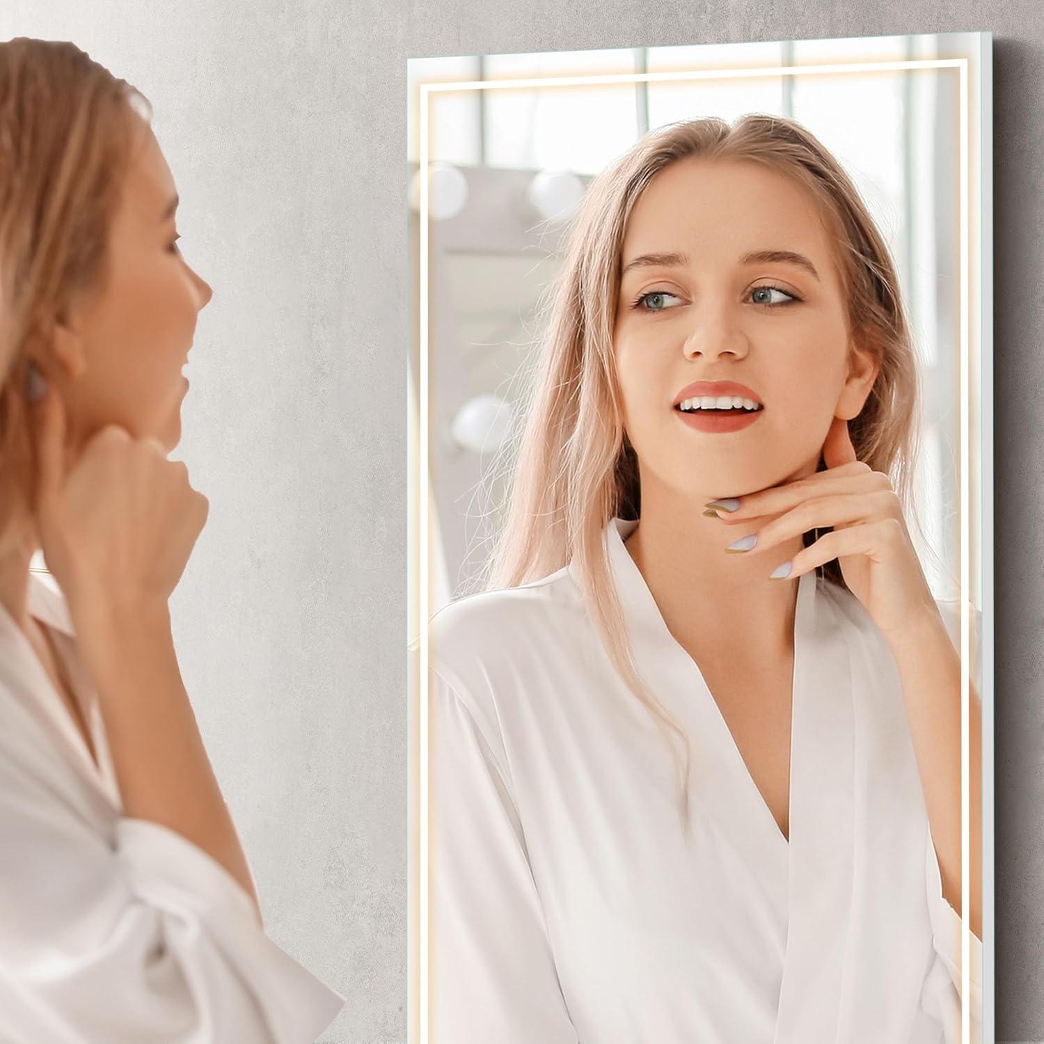 Espejo LED de Cuerpo Entero GlasFlength 160x50.8cm Plata