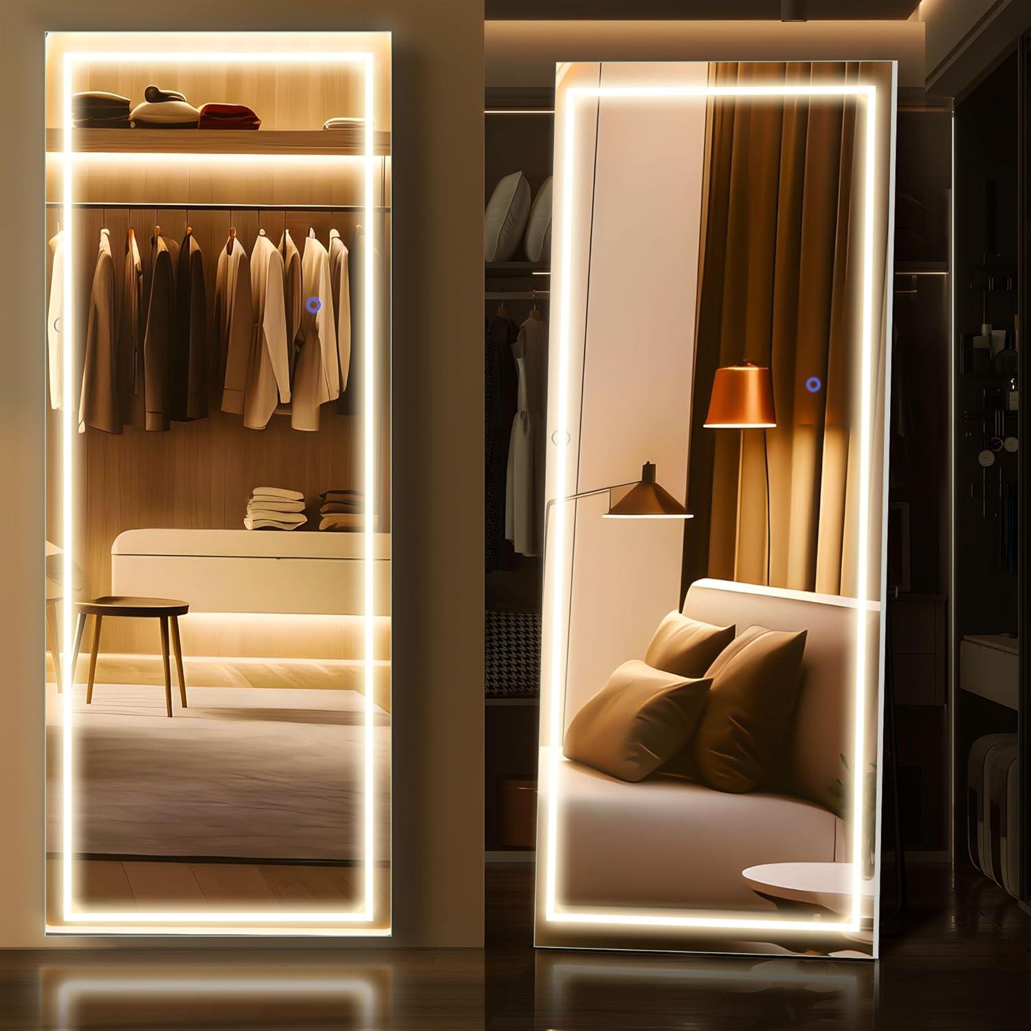 Espejo LED de Cuerpo Entero GlasFlength 160x50.8cm Plata