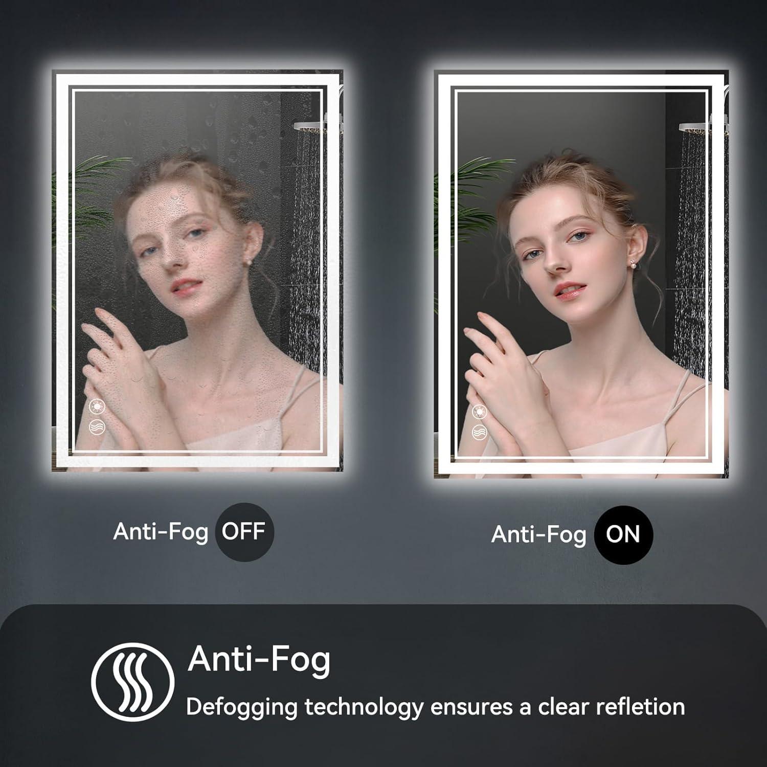 Espejo LED NESDCC 81x60 cm Baño Regulable Antiempañante