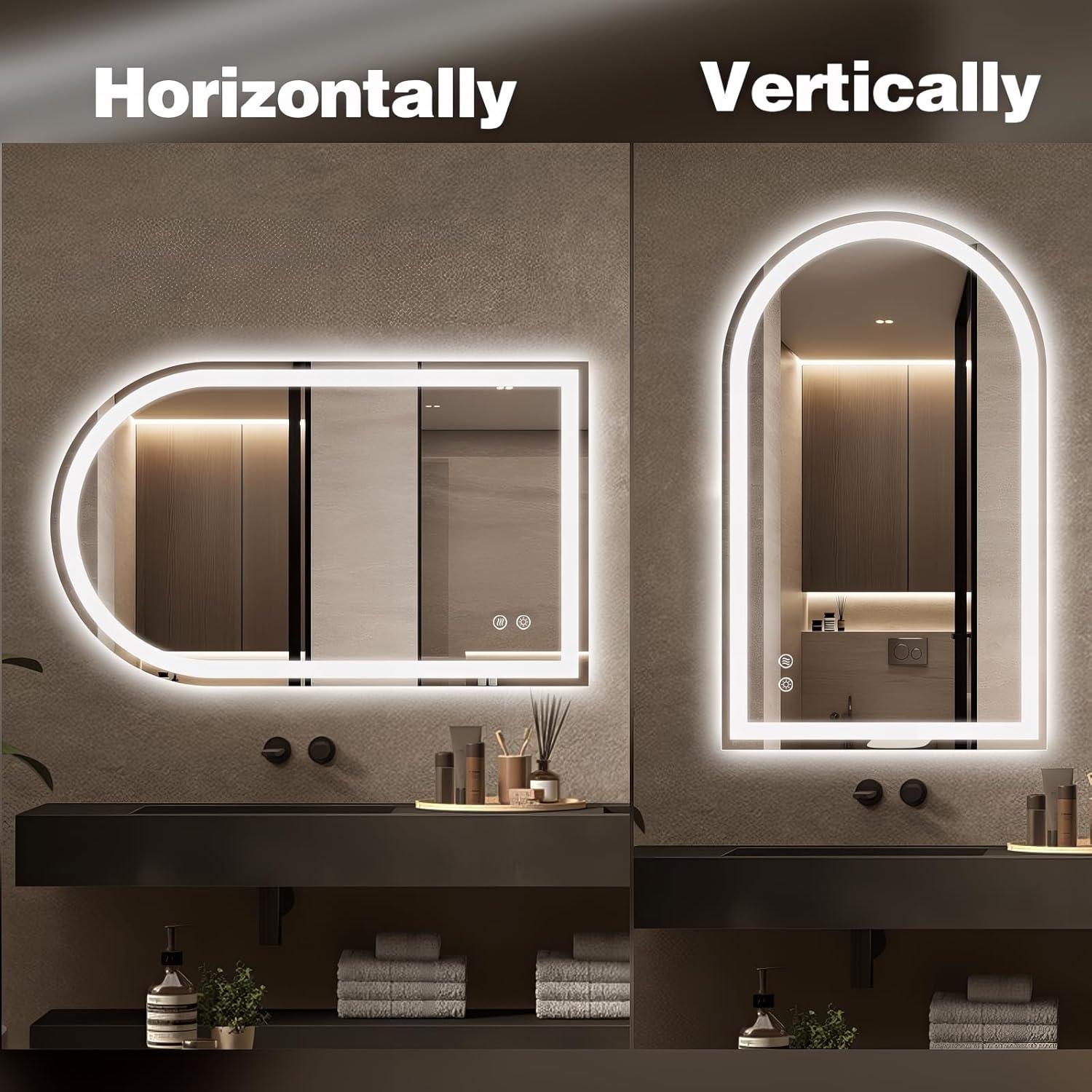 Espejo LED Arqueado Niccy 101.6x61 cm para Baño