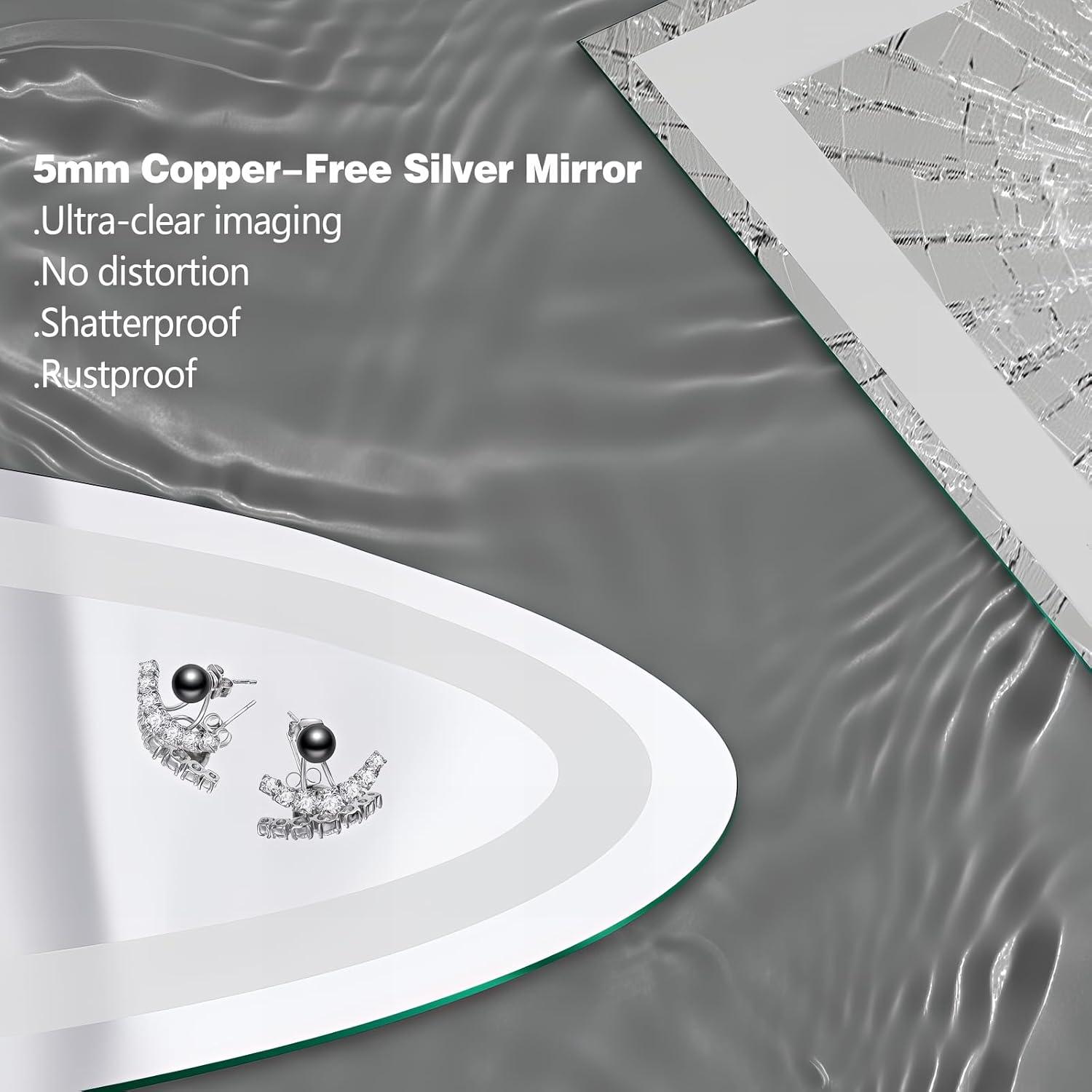 Espejo LED Arqueado Niccy 101.6x61 cm para Baño