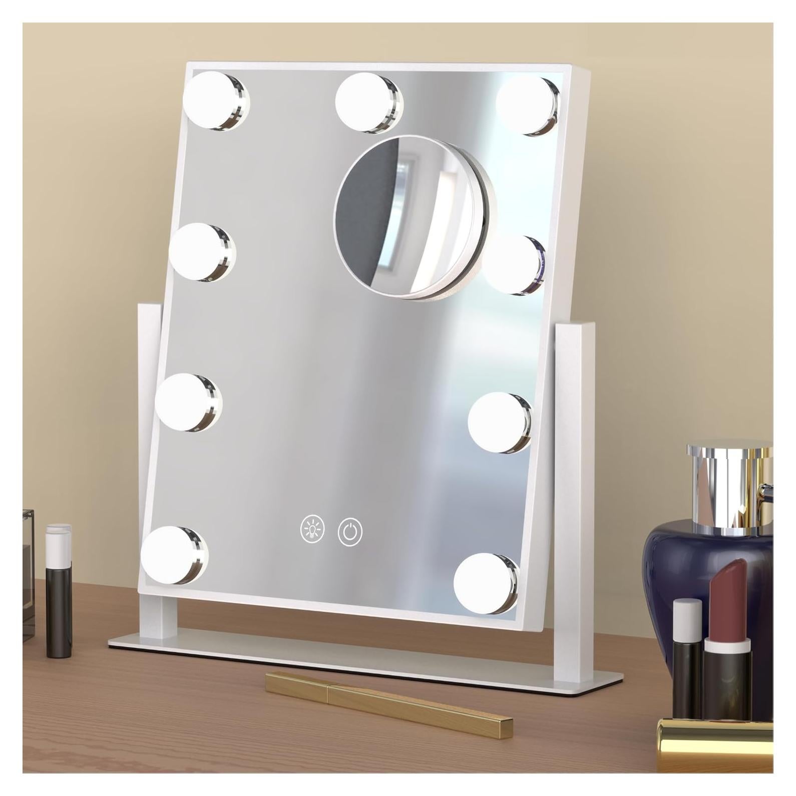 Espejo de Tocador Iluminado AMZNEVO 33x25cm 5X Aumento