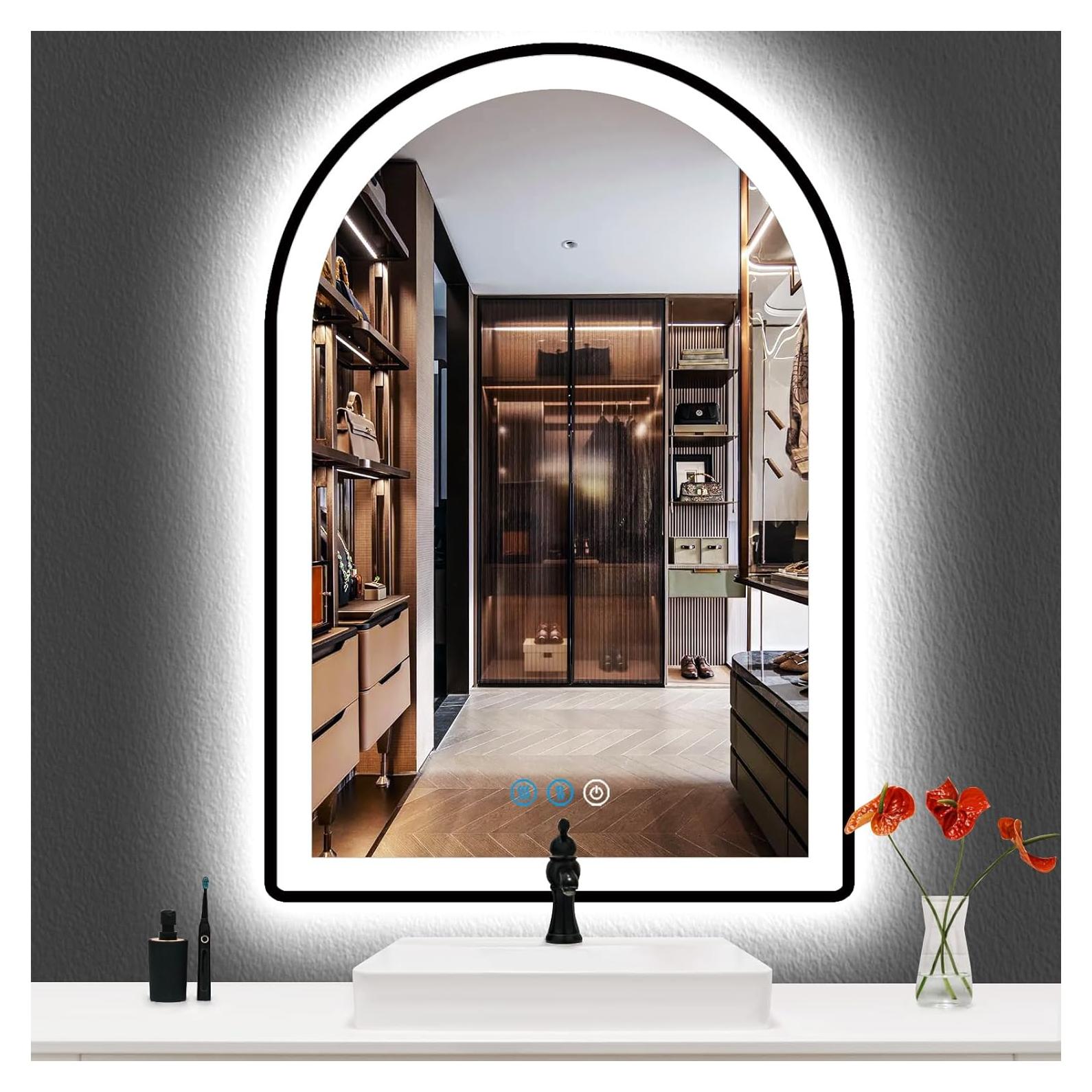 Espejo LED Arqueado THEKLA 60x40 cm con Luz Regulable