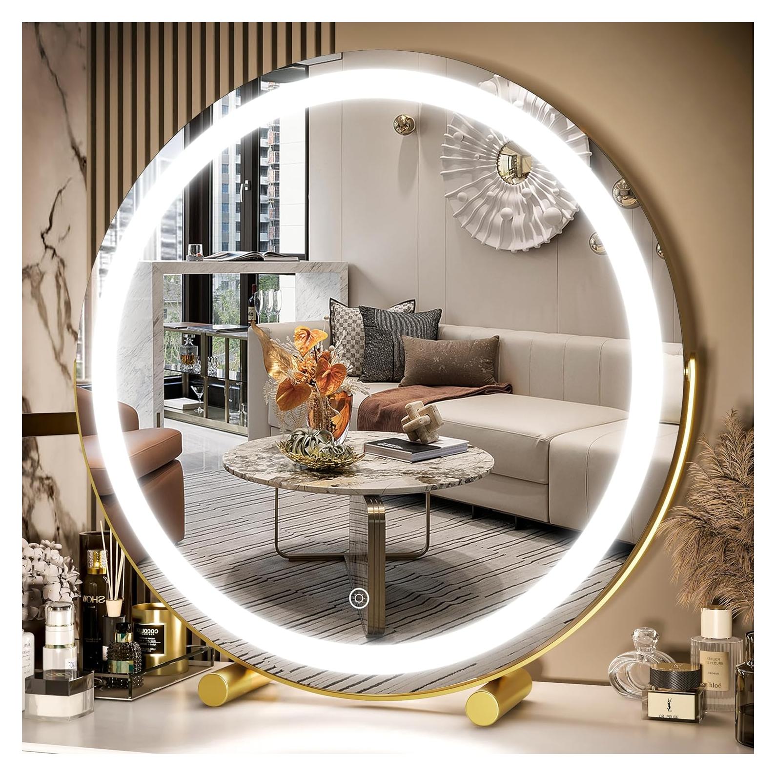 Espejo de Tocador FENNIO 45.7 cm LED Redondo con Luz