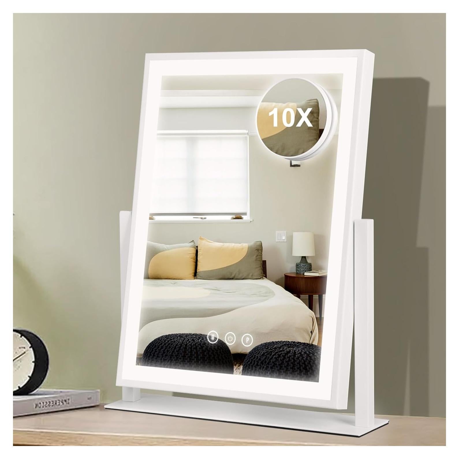 Espejo de Maquillaje Iluminado LED SJAIDASIFTM 10x 39.88x30.99cm