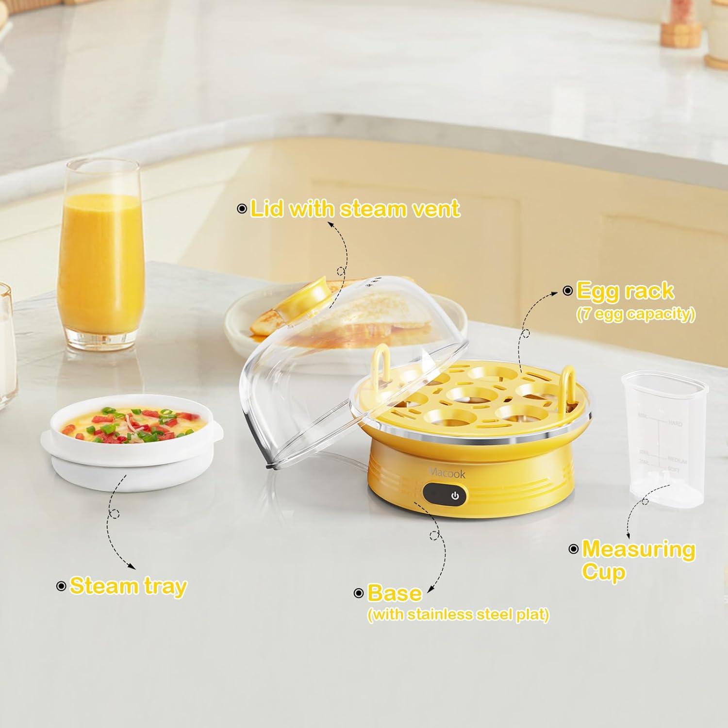 Cocedor de Huevos Macook MCUS-00003 Amarillo 7 Huevos