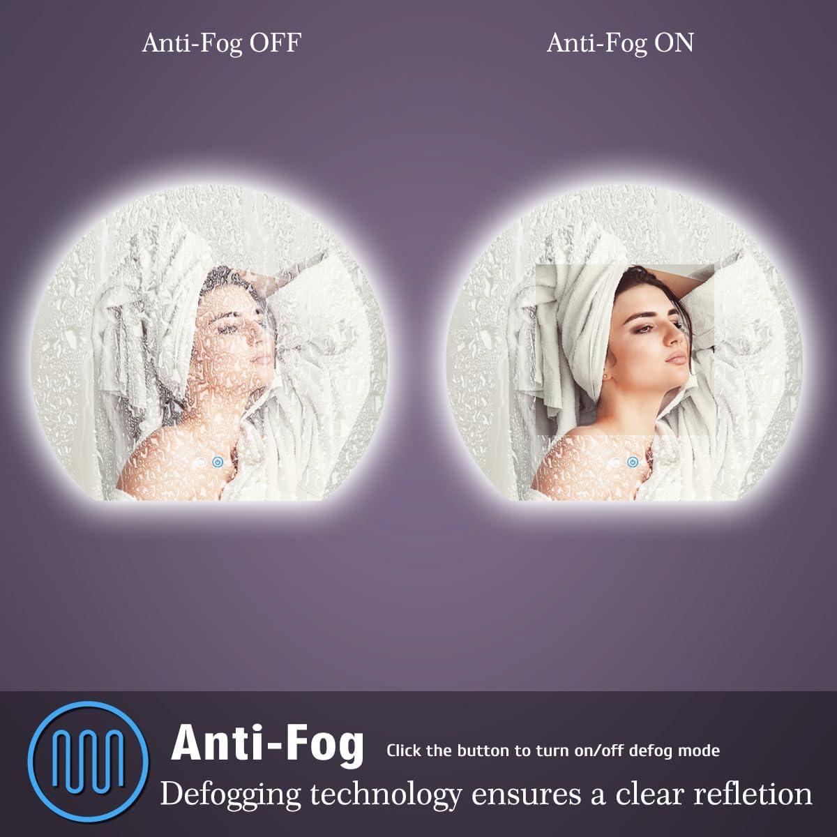 Espejo LED TiliKuly 76x66 cm Retroiluminado Anti-vaho