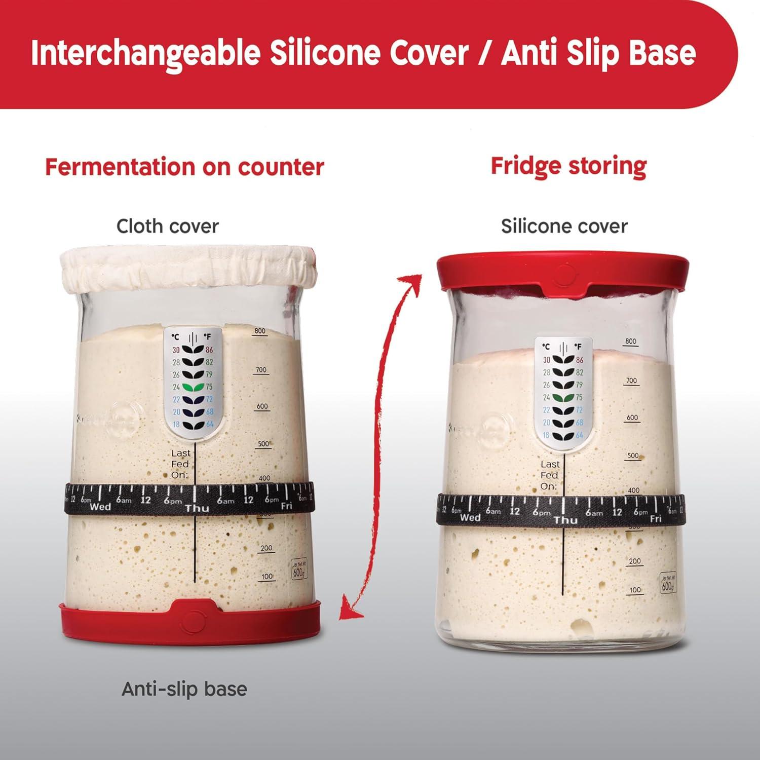 Kit de Inicio Pan de Masa Madre KneadAce 710 ml 2 Piezas