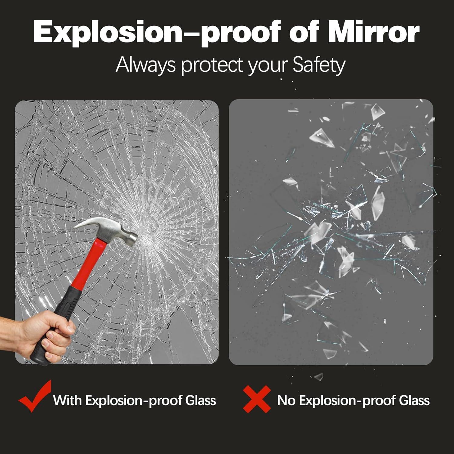 Espejo LED TheiaMo Semicircular Antivaho 121,92 cm