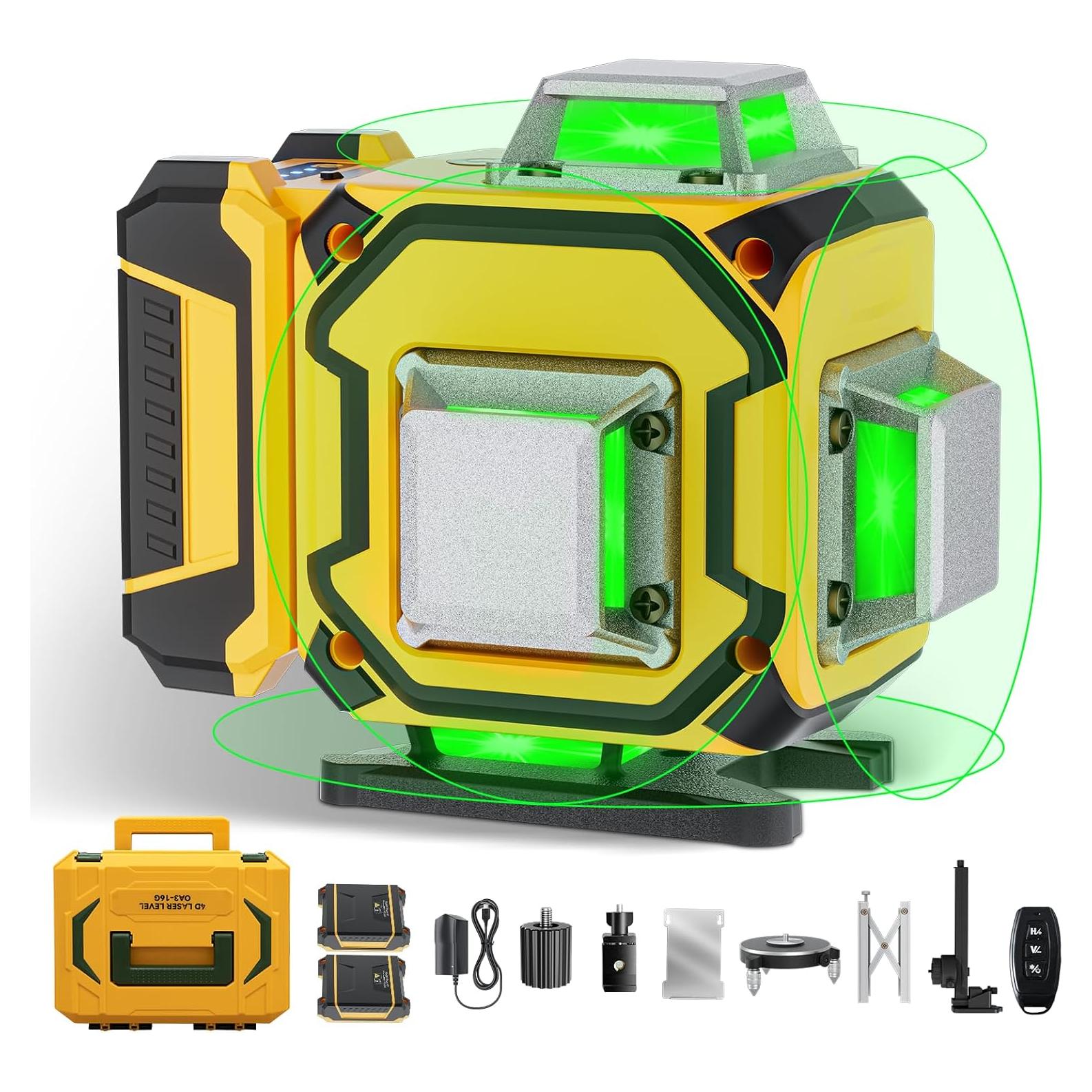 Nivel láser 4D ENRIPRT 16 líneas auto nivelante verde