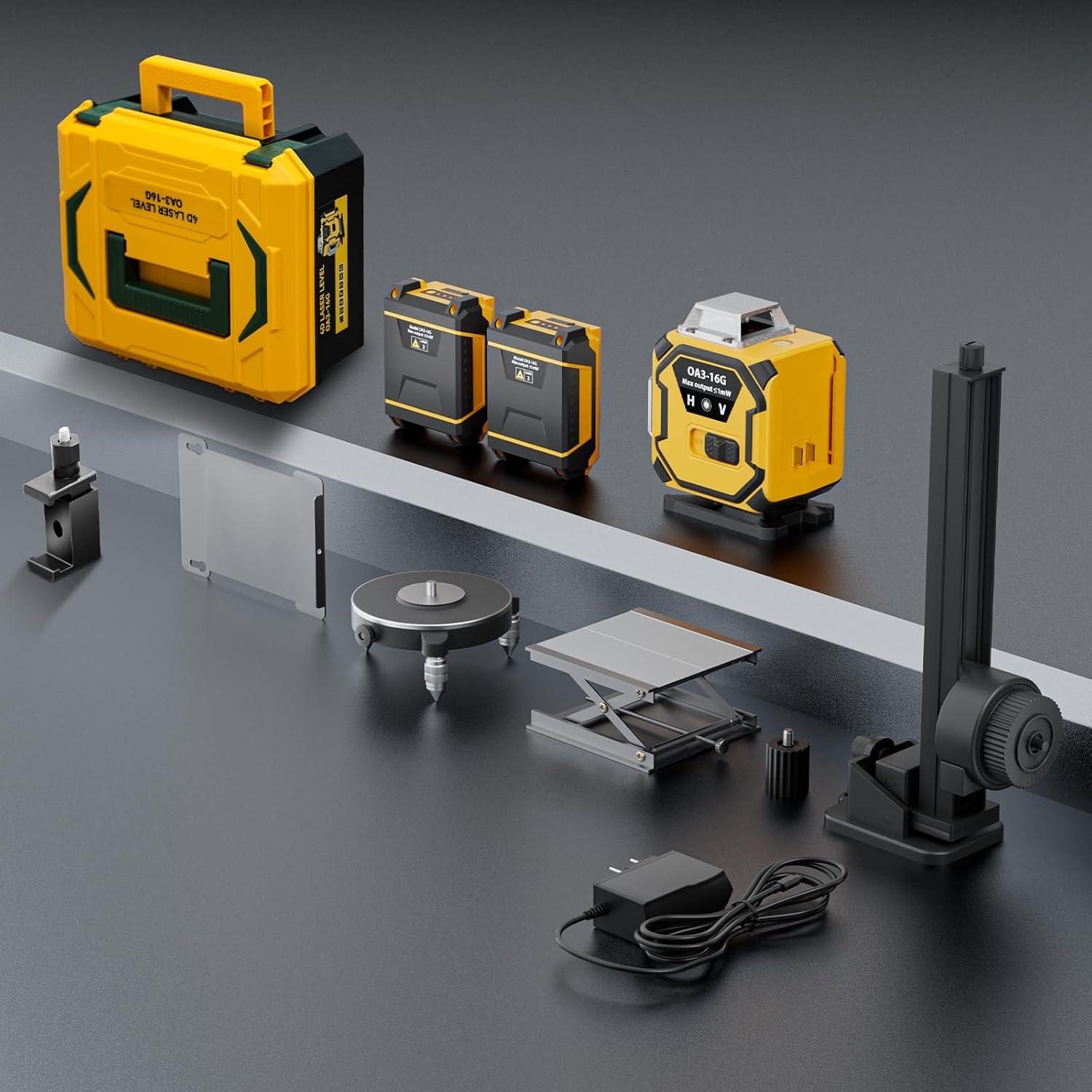 Nivel láser 4D ENRIPRT 16 líneas auto nivelante verde