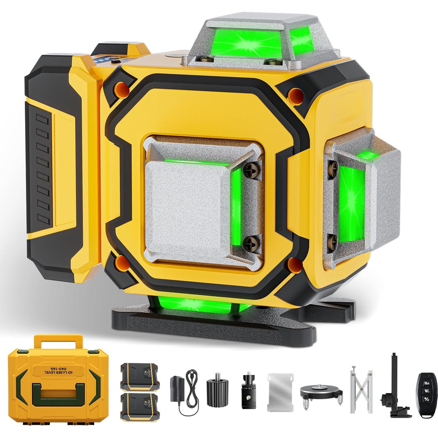 Nivel láser 4D ENRIPRT 16 líneas auto nivelante verde