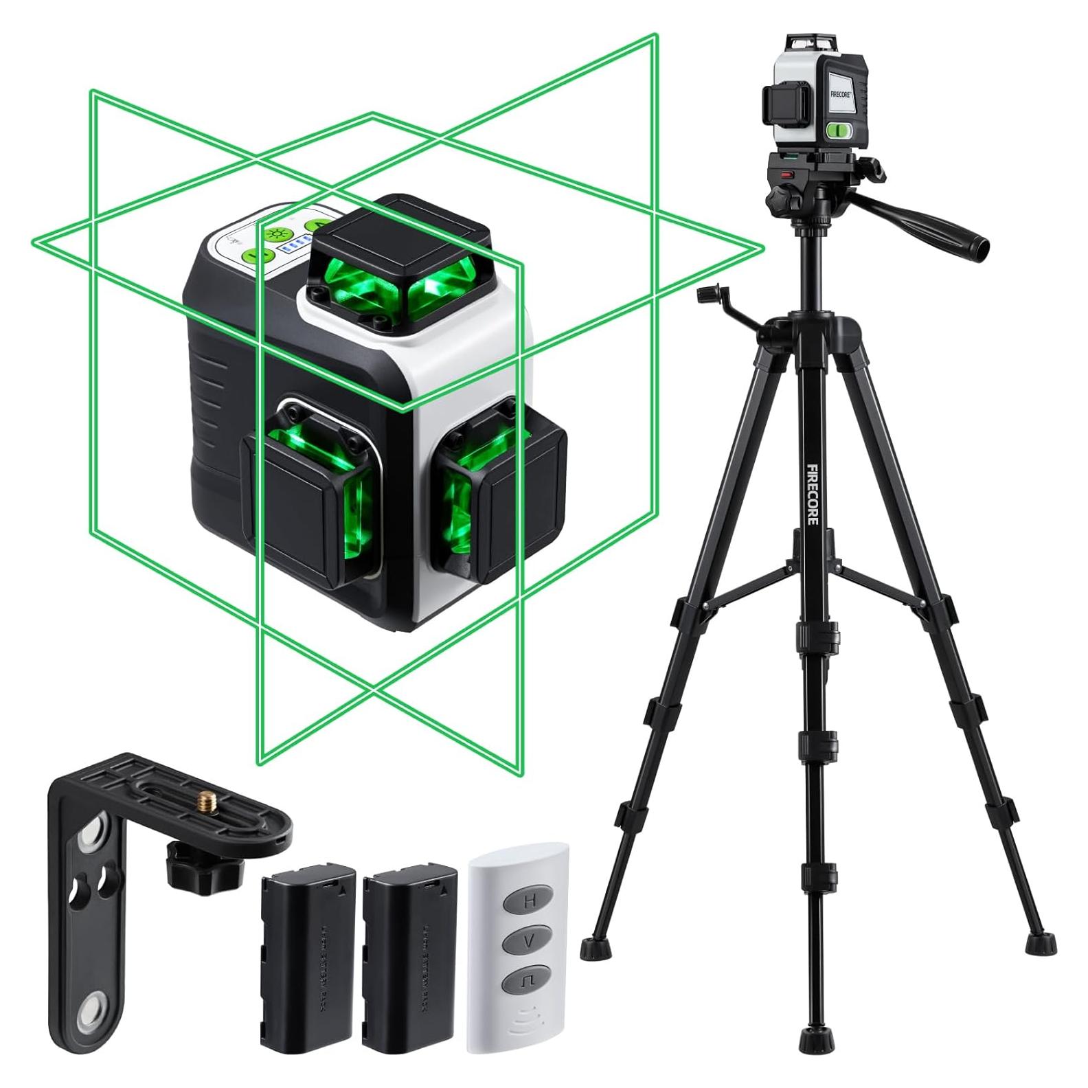 Nivel láser Firecore G50 3x360° con trípode y baterías