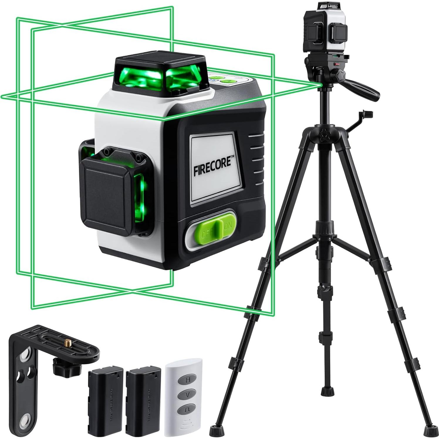Nivel láser Firecore G50 3x360° con trípode y baterías