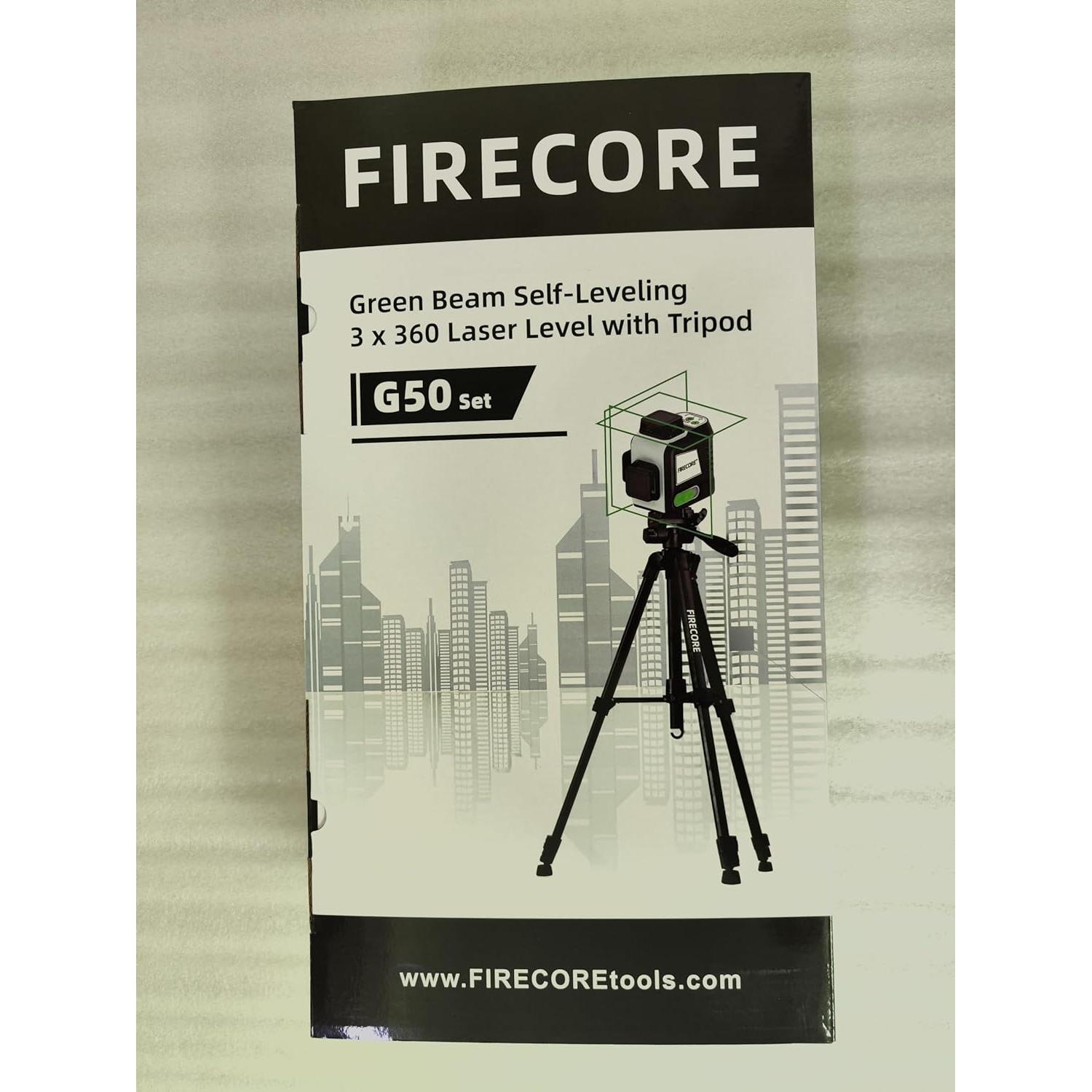 Nivel láser Firecore G50 3x360° con trípode y baterías