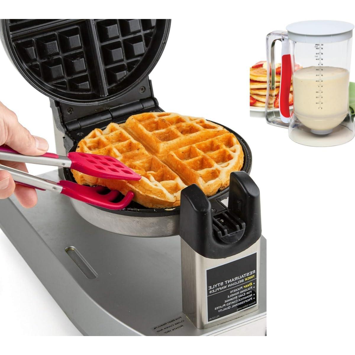 Dispensador de Masa para Waffles i Kito + Pinzas Antideslizantes