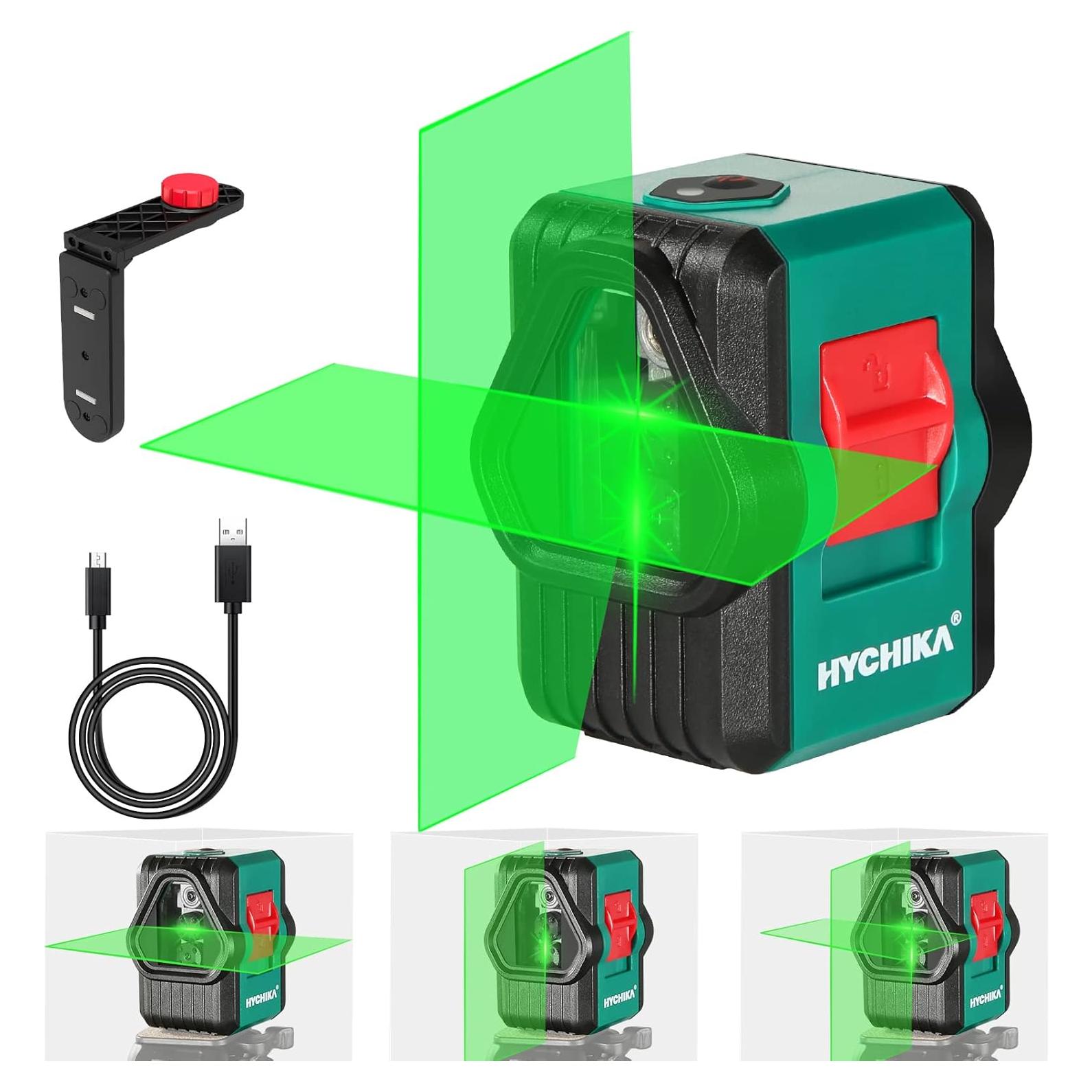 Nivel Láser Verde HYCHIKA Autonivelante 30m Doble Módulo