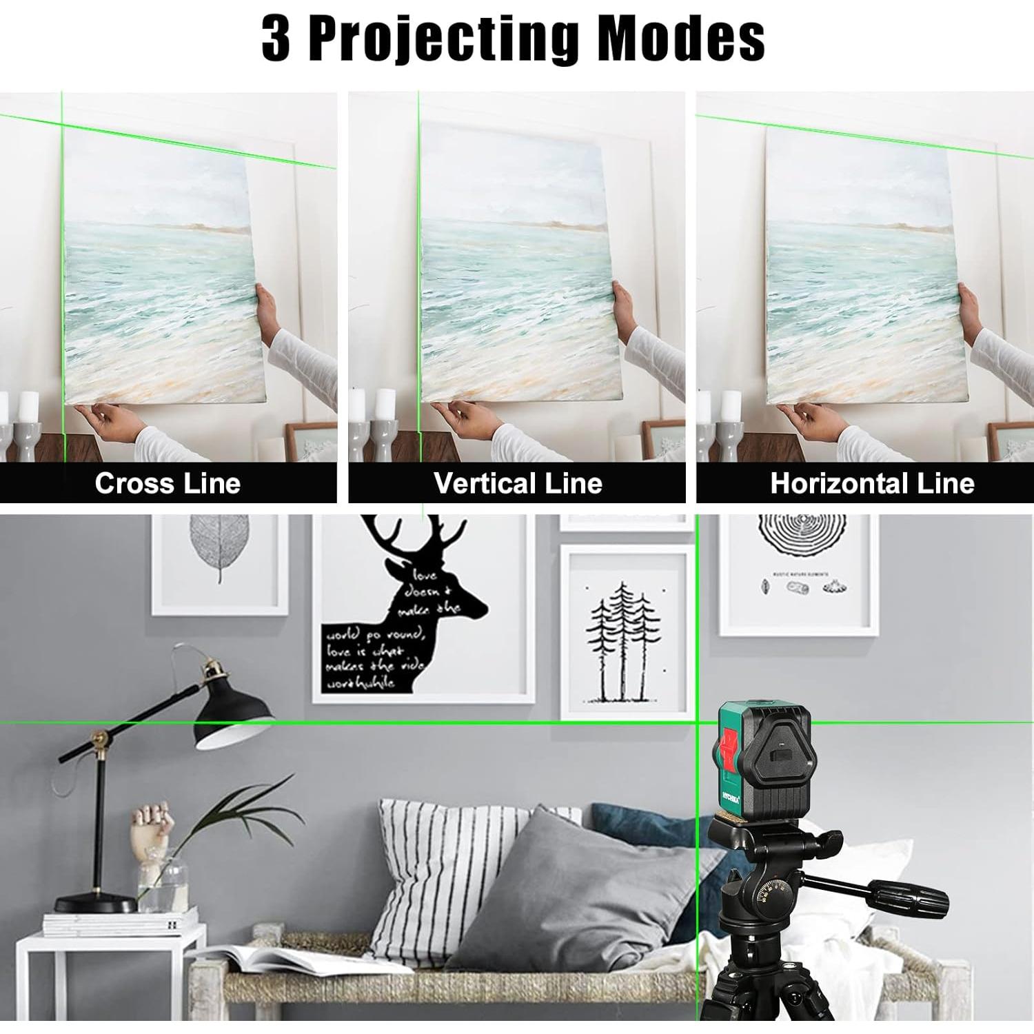 Nivel Láser Verde HYCHIKA Autonivelante 30m Doble Módulo