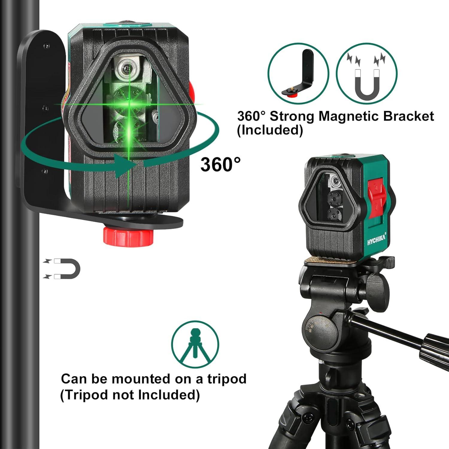 Nivel Láser Verde HYCHIKA Autonivelante 30m Doble Módulo