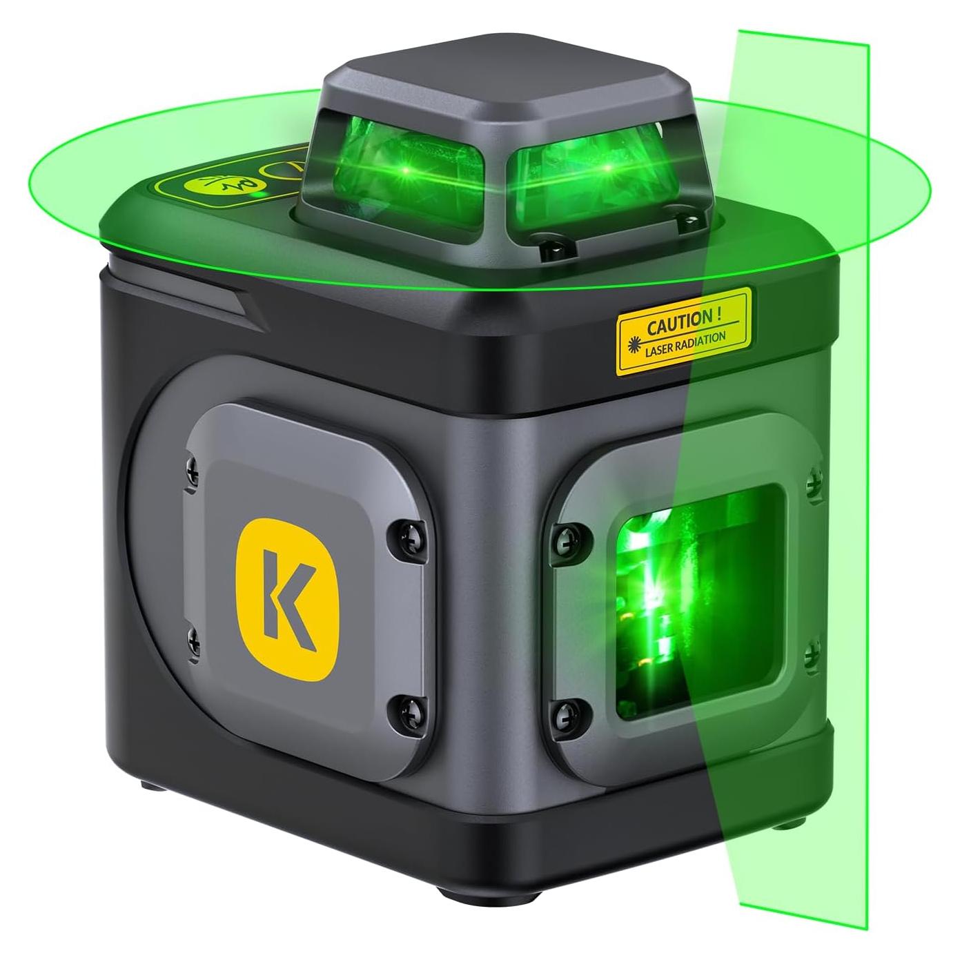 Nivel Láser 360° Fanttik D5 Verde Autonivelante 30 m