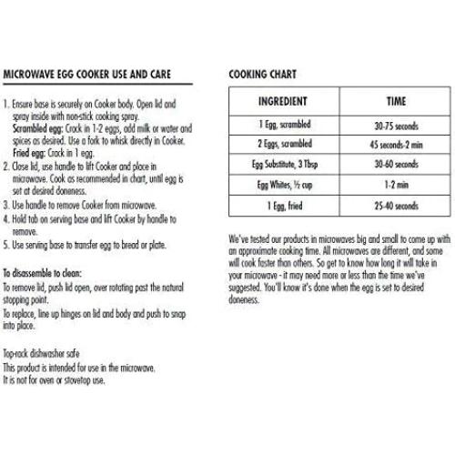Cocedor de Huevos OXO para Microondas, 2 Piezas, Blanco