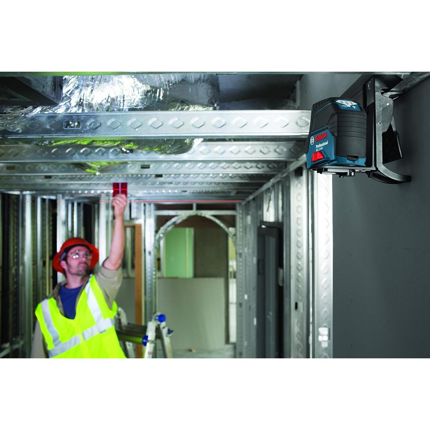 Láser de Línea Cruzada Bosch GCL 2-160 19,81 m con Soporte