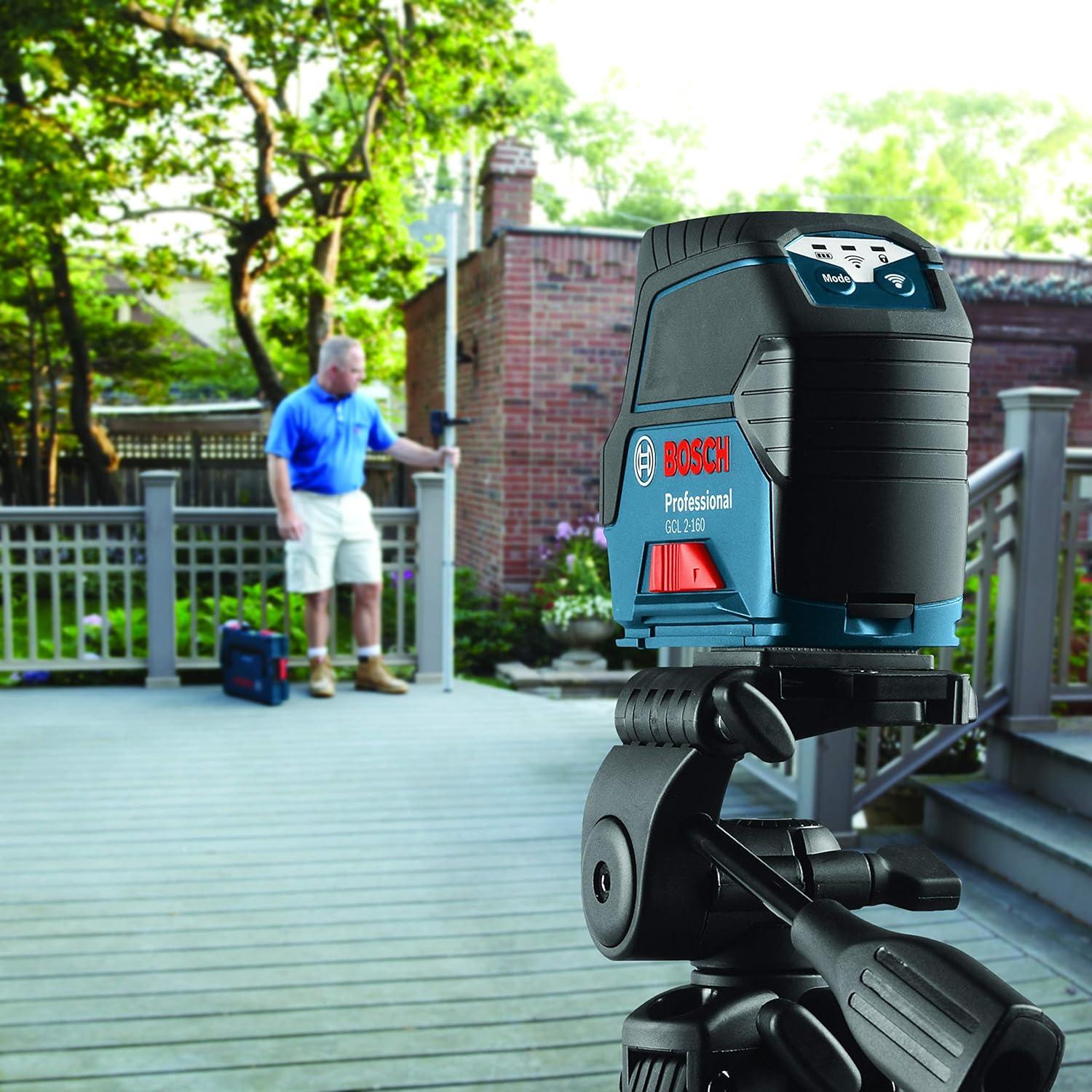 Láser de Línea Cruzada Bosch GCL 2-160 19,81 m con Soporte