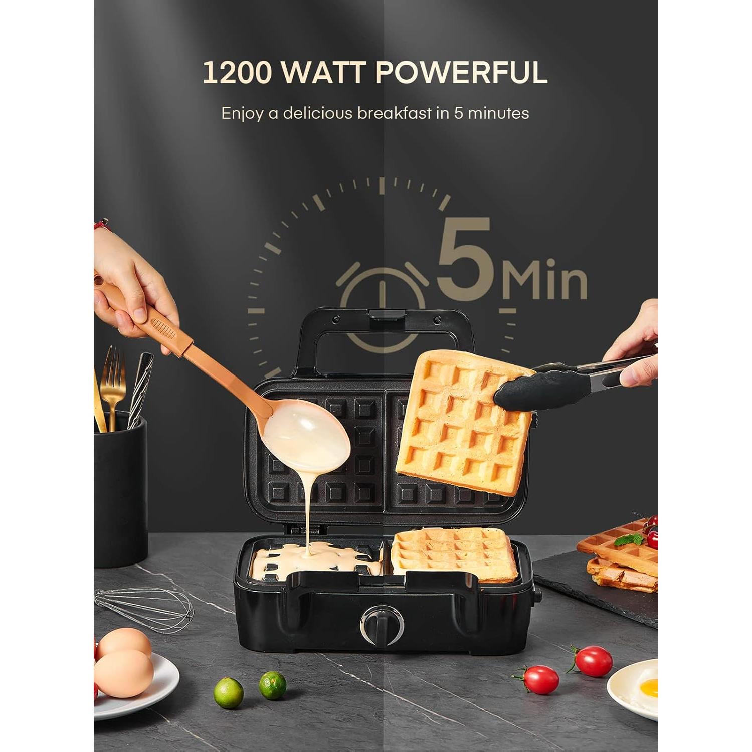 Hacedor de Sándwiches FOHERE 3 en 1 1200W Placas Removibles