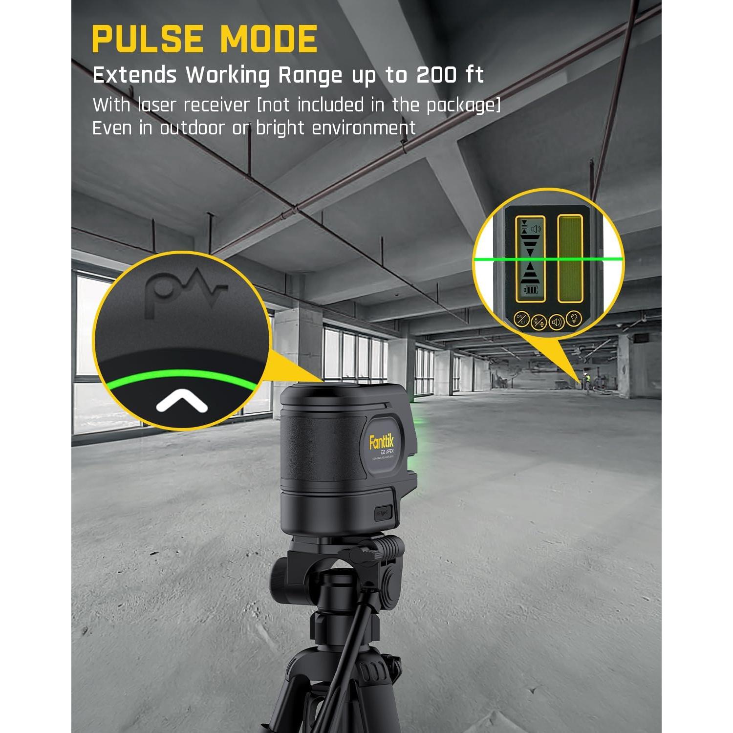 Nivel Láser Verde Fanttik D2 APEX Autonivelante 100 ft