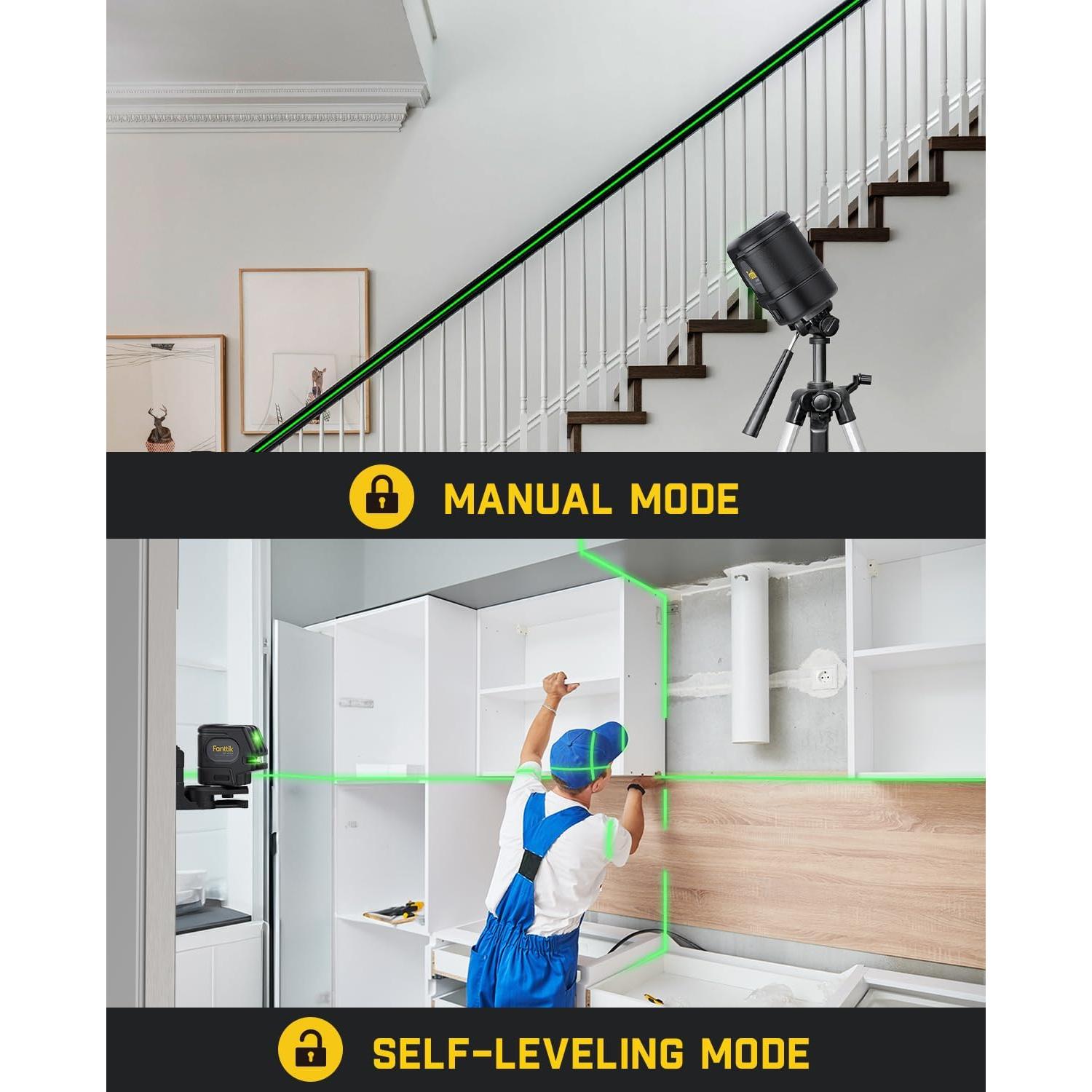 Nivel Láser Verde Fanttik D2 APEX Autonivelante 100 ft