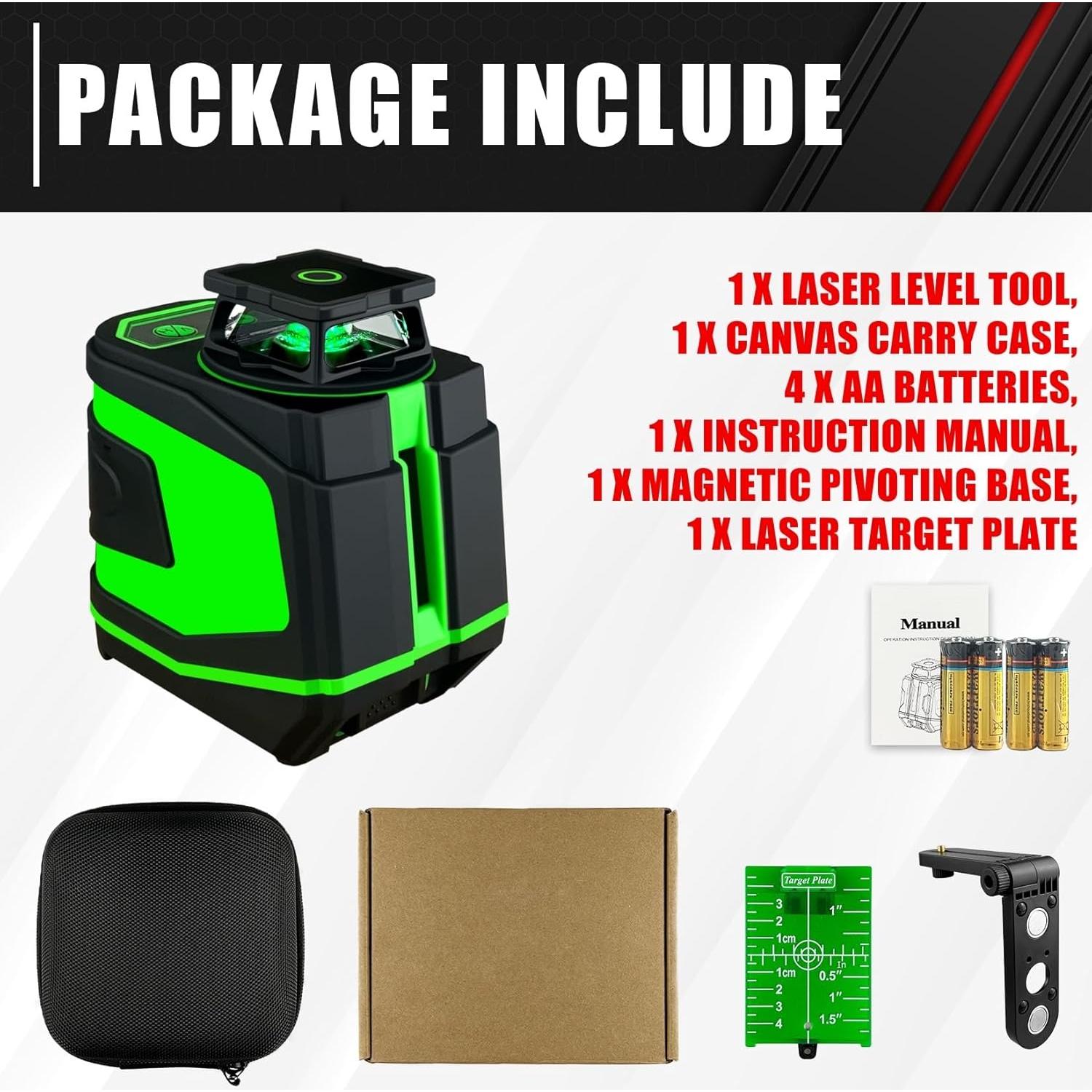 Nivel láser verde C&T HC-002 100 pies autocompensado