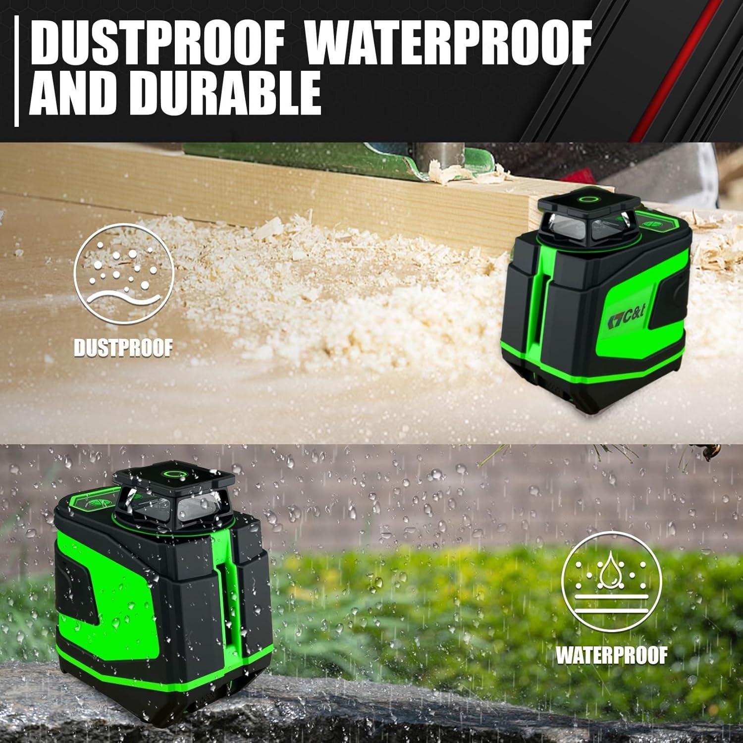 Nivel láser verde C&T HC-002 100 pies autocompensado