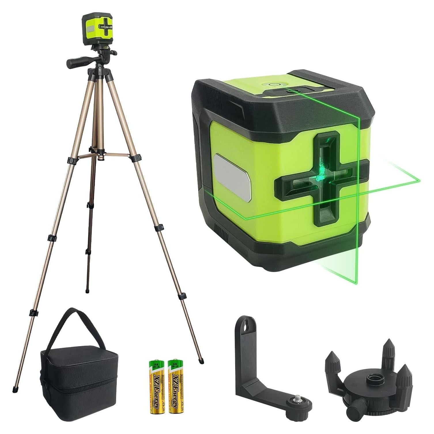 Nivel láser cruzado verde Socpuro SCP8021 con trípode 30m