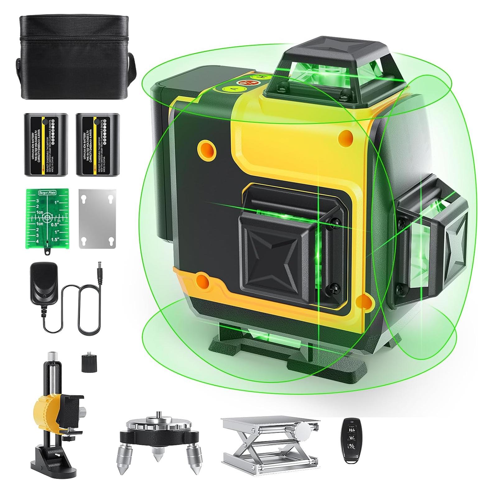 Nivel Láser FELLAT 4D 16 Líneas Verde con Control Remoto