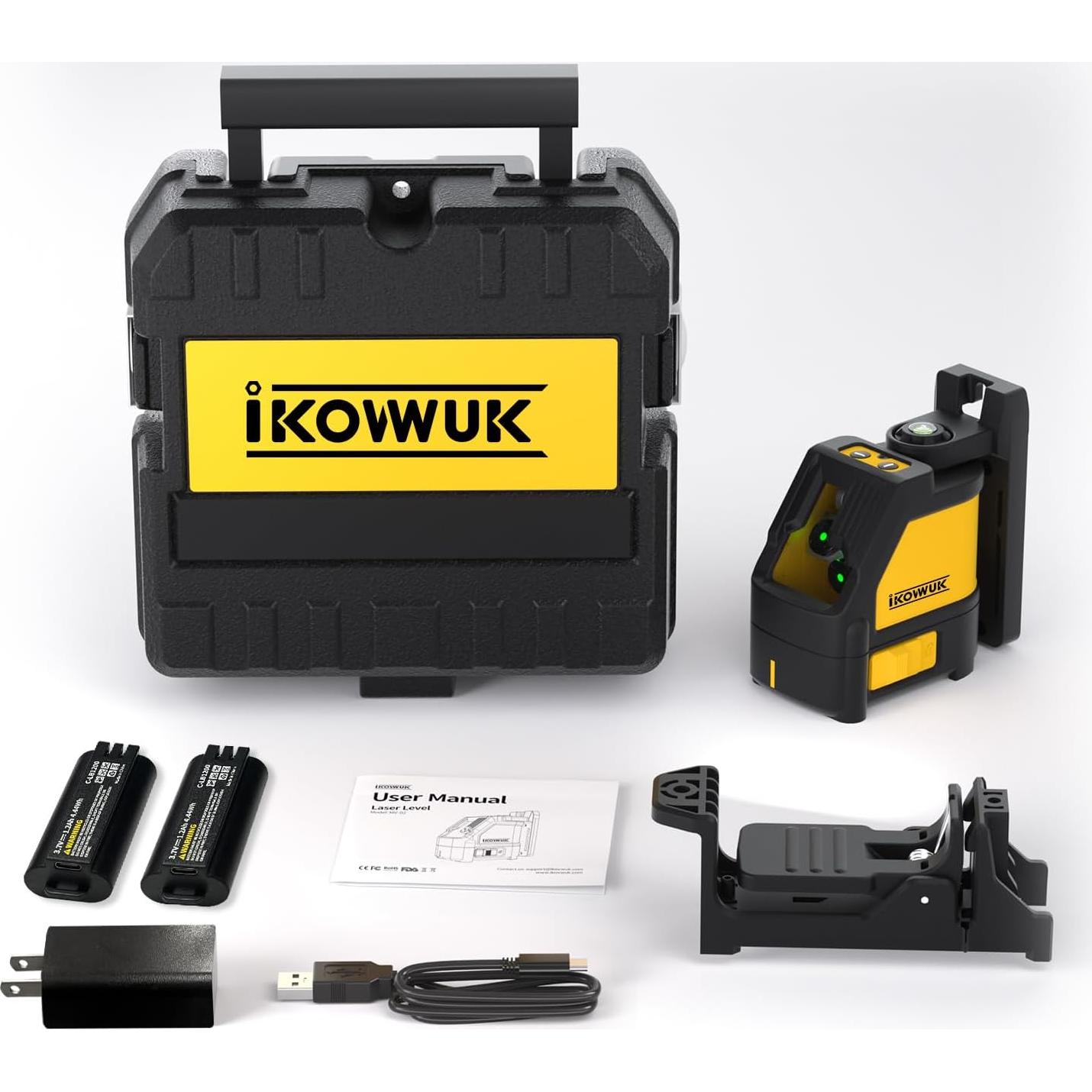 Nivel Láser Autonivelante IKOVWUK MV-02 Verde 1200 mAh