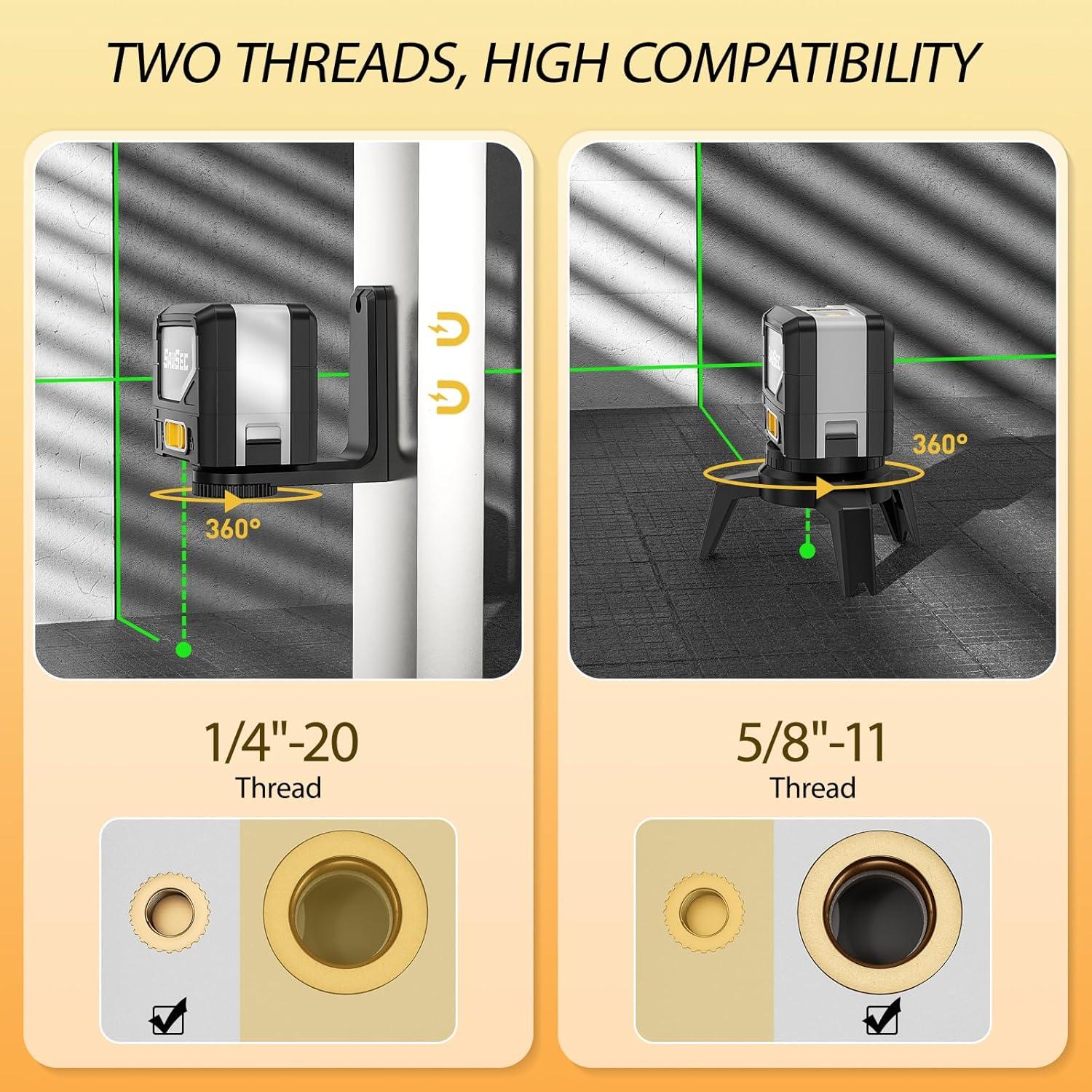 Nivel láser SAVSEC 9211G con 2 puntos de plomada verde