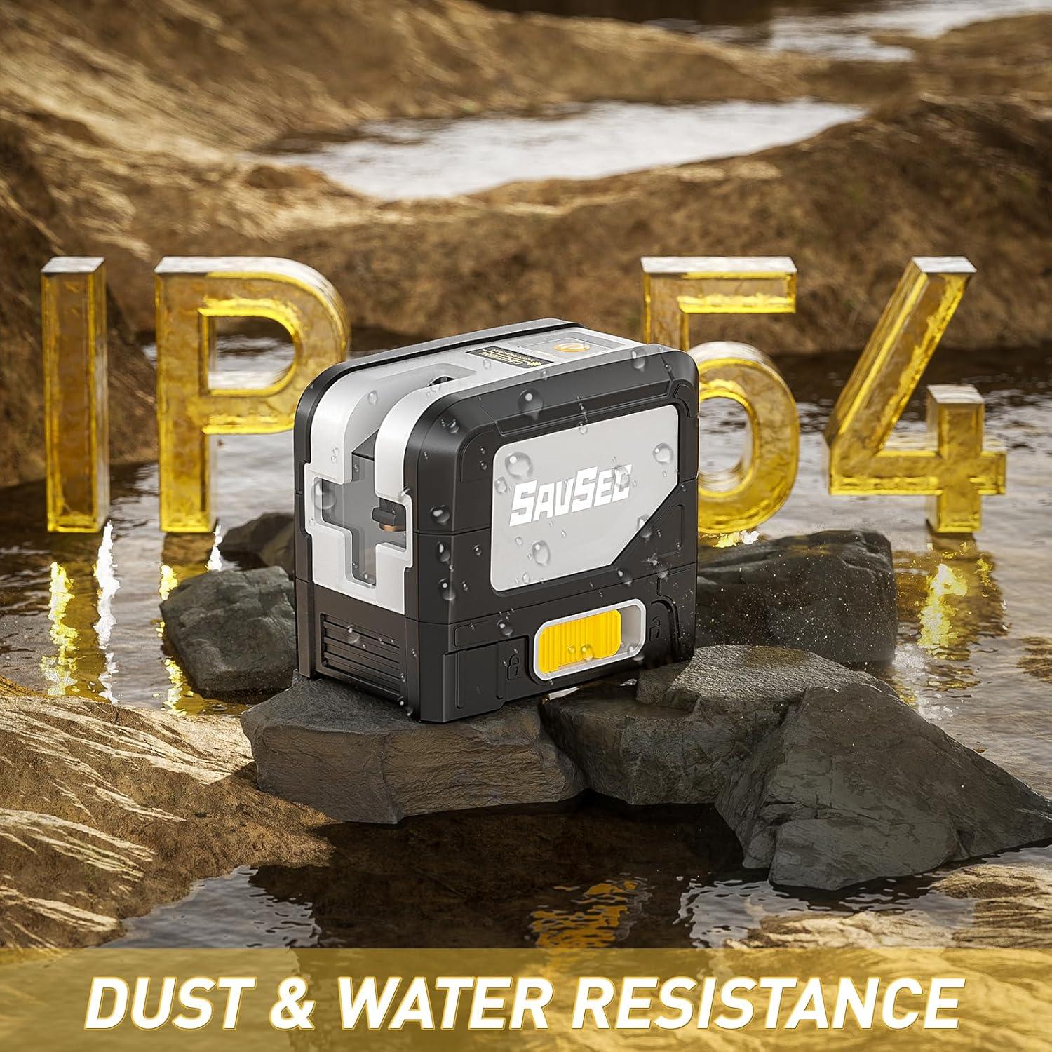 Nivel láser SAVSEC 9211G con 2 puntos de plomada verde