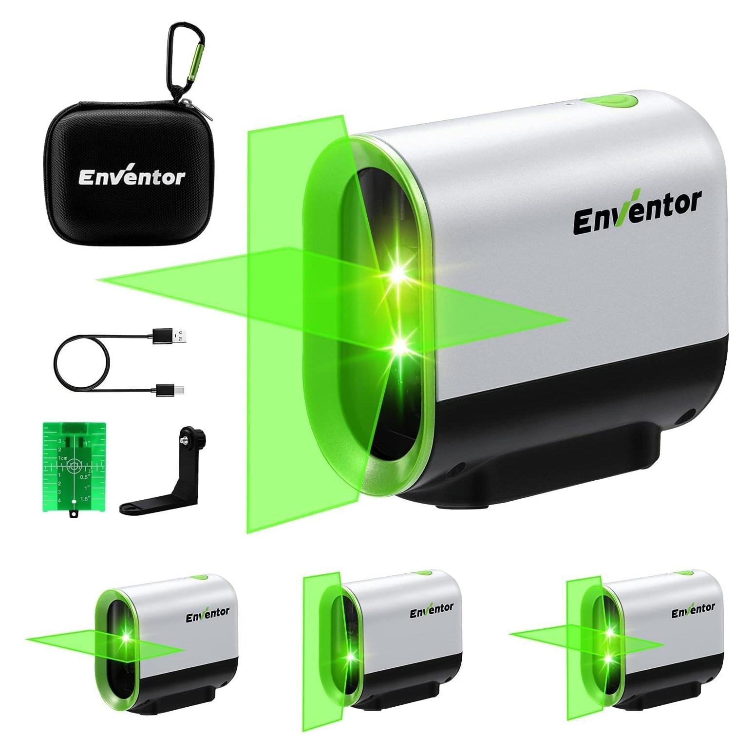 Nivel Láser Verde Enventor 50m Auto Nivelación USB