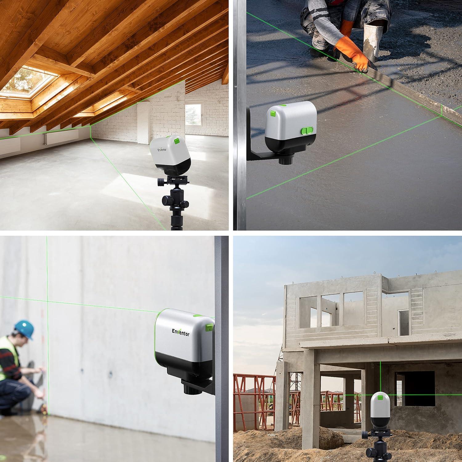 Nivel Láser Verde Enventor 50m Auto Nivelación USB