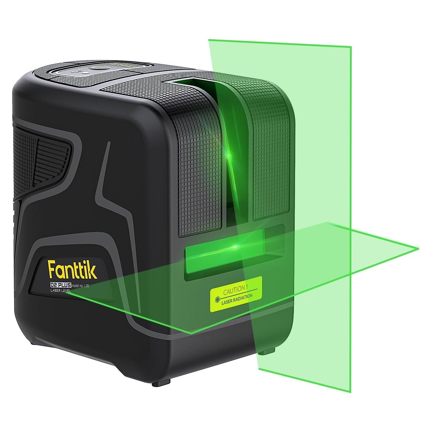 Nivel Láser Fanttik D2 PLUS Verde 30,48 m Autonivelante