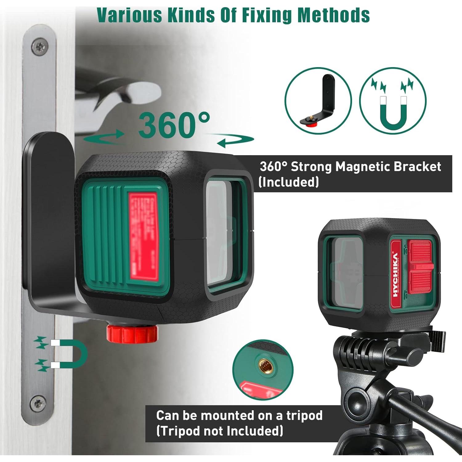 Nivel Láser Autonivelante Verde HYCHIKA 15.24m Interior/Exterior