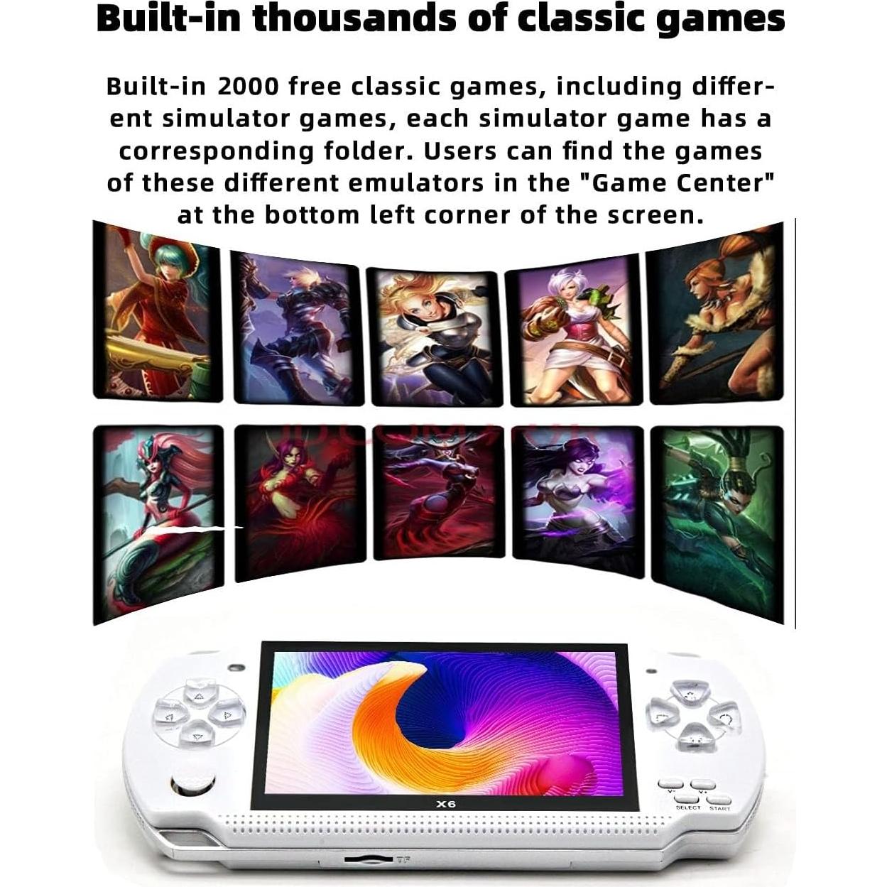 Consola de Juegos Portátil JXD S6 8GB 2000 Juegos Retro