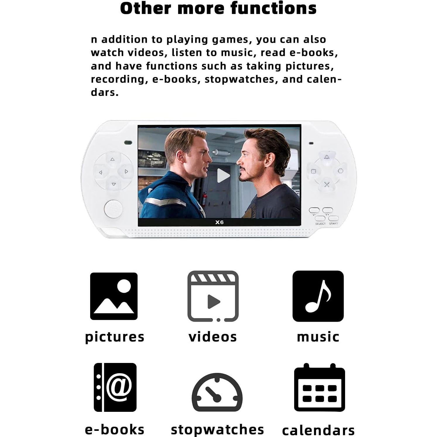 Consola de Juegos Portátil JXD S6 8GB 2000 Juegos Retro