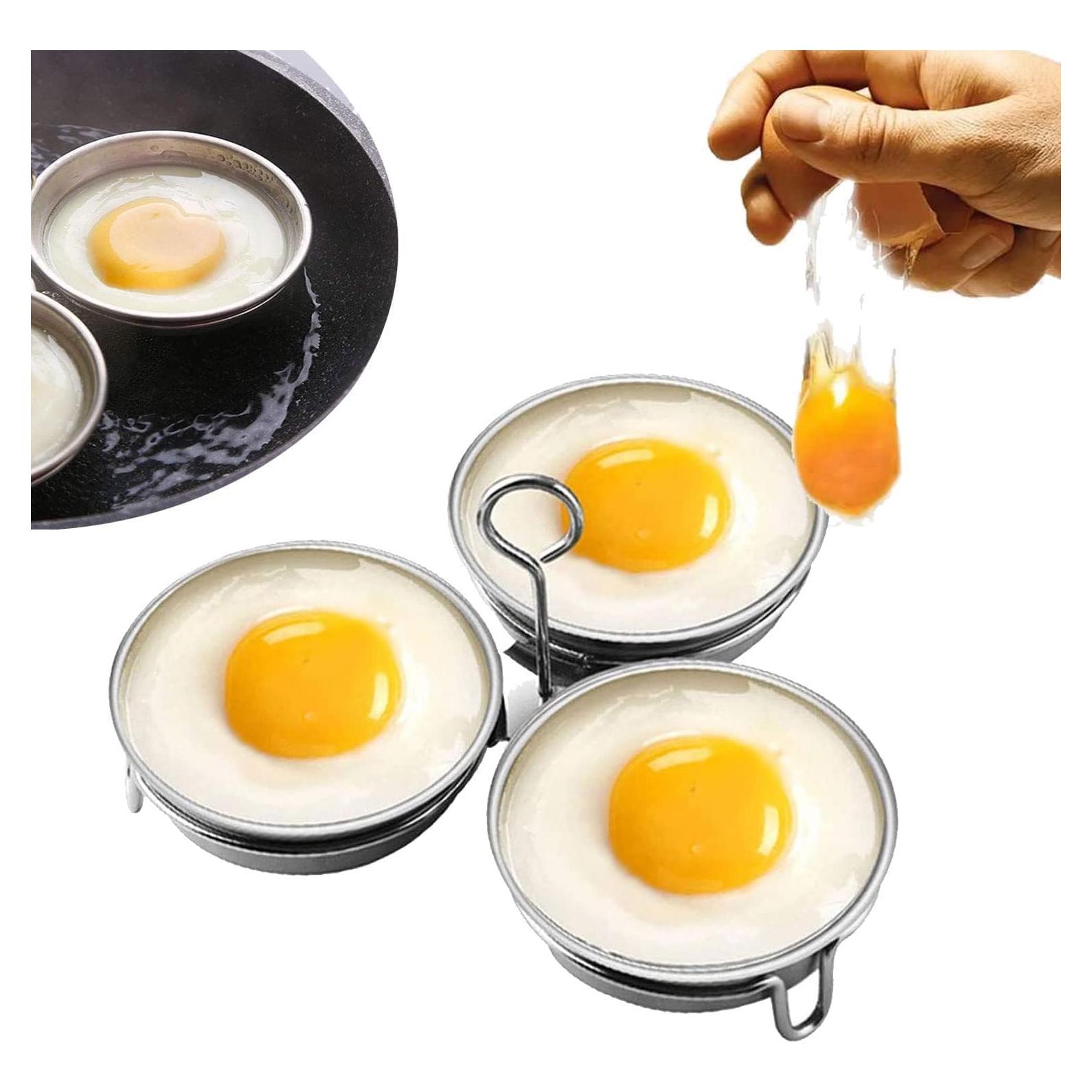 Poachera Kosmosta de Acero Inoxidable 3 Tazas para Huevos